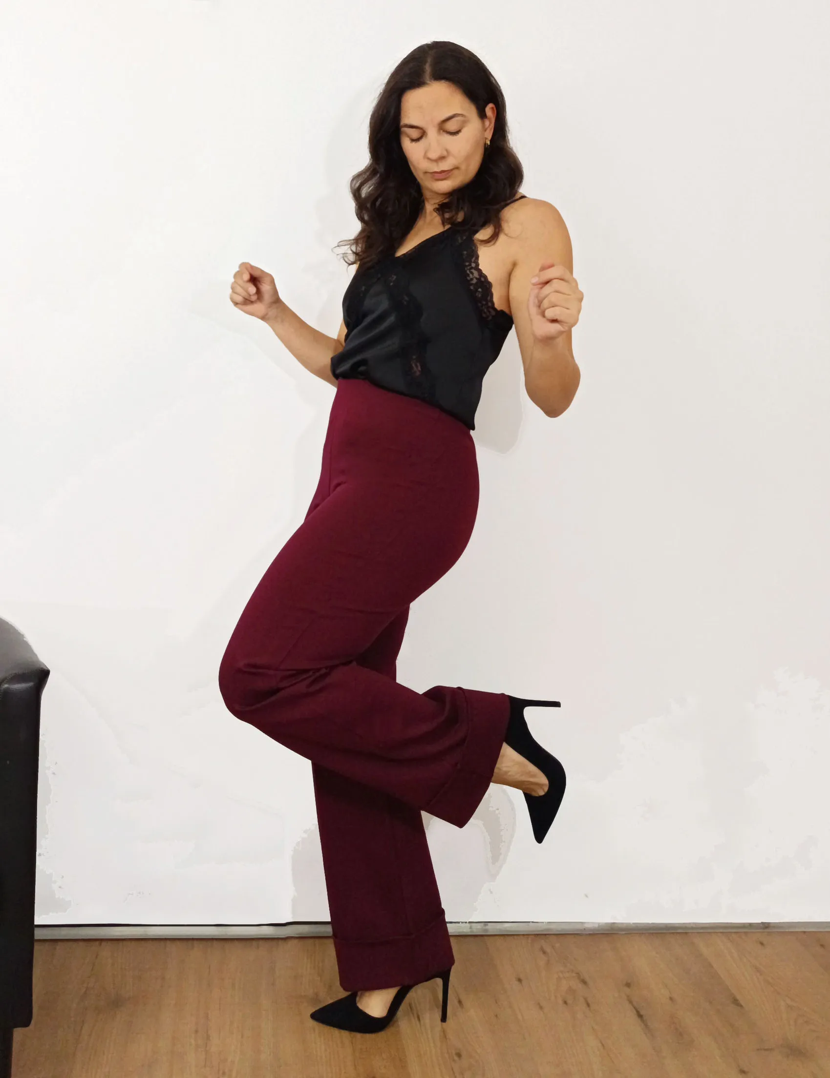 Pantalón Dobladillo Berenjena