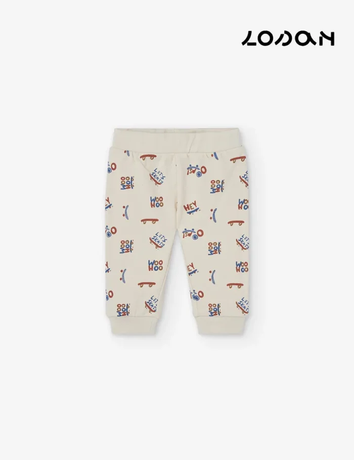 Jogger Estampado Crema