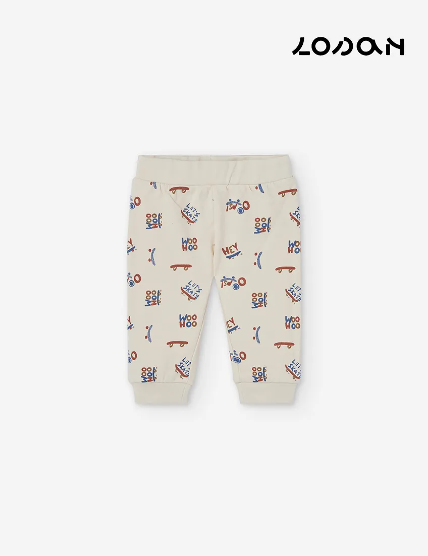 Jogger Estampado Crema