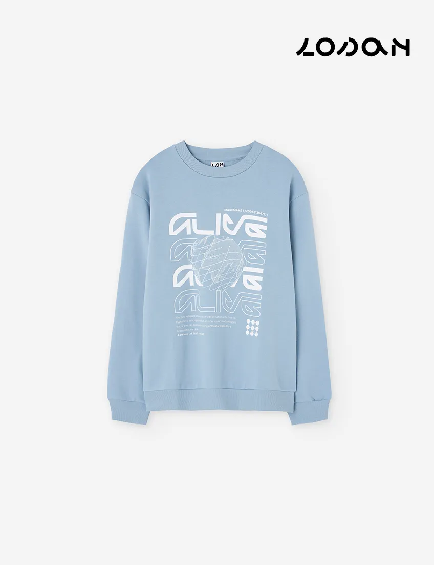 Sudadera Alive Celeste