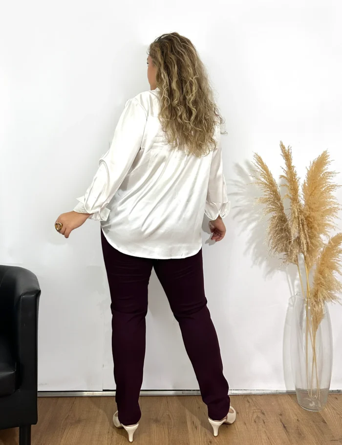 Camisa Satinada Blanca - Imagen 2