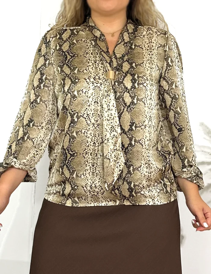 Blusa Animal Print Raso - Imagen 2
