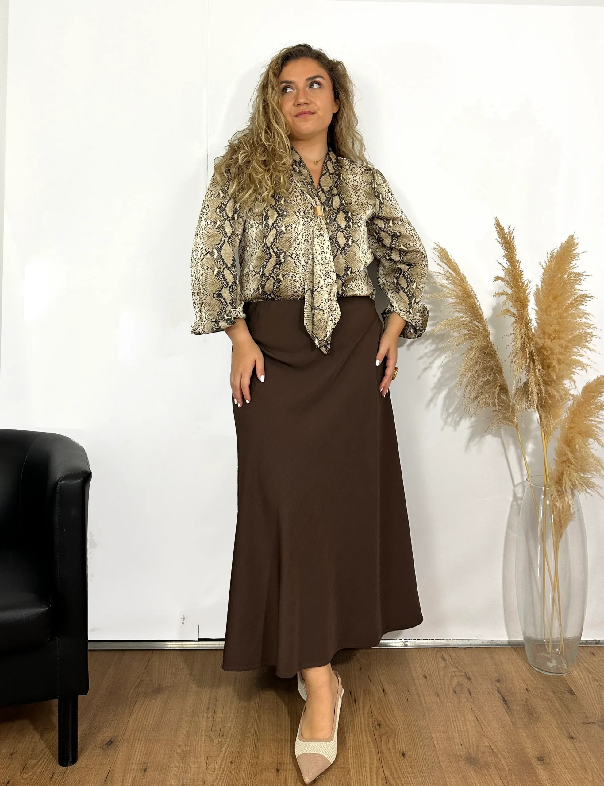 Blusa Animal Print Raso