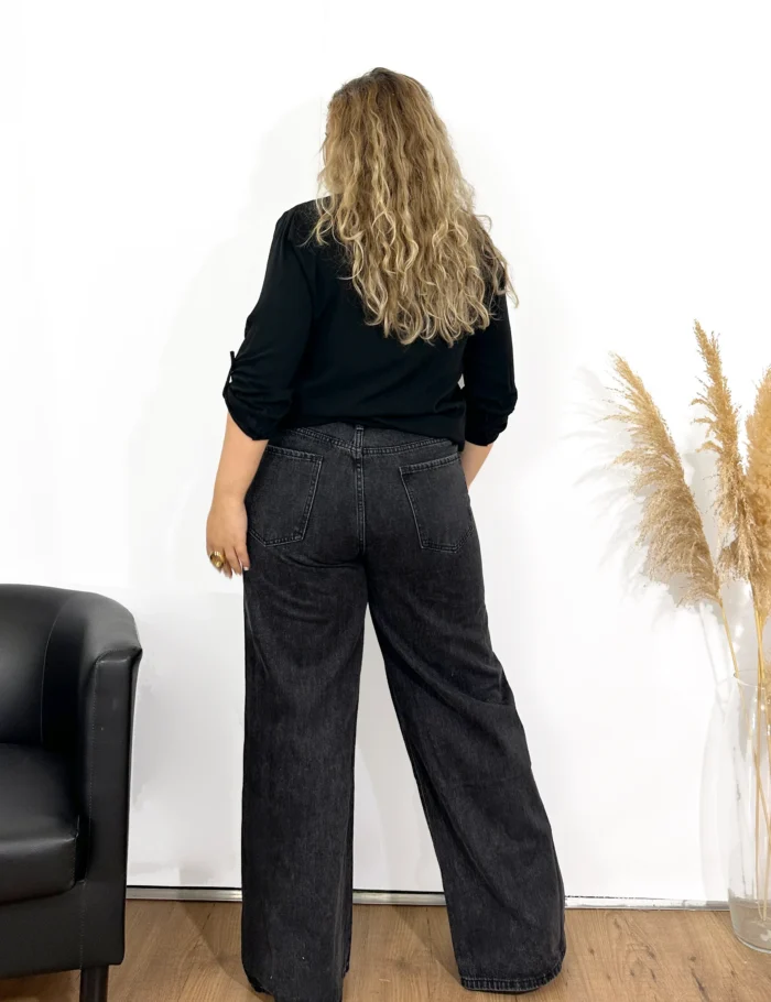 Vaquero Straight Negro Tachas - Imagen 3