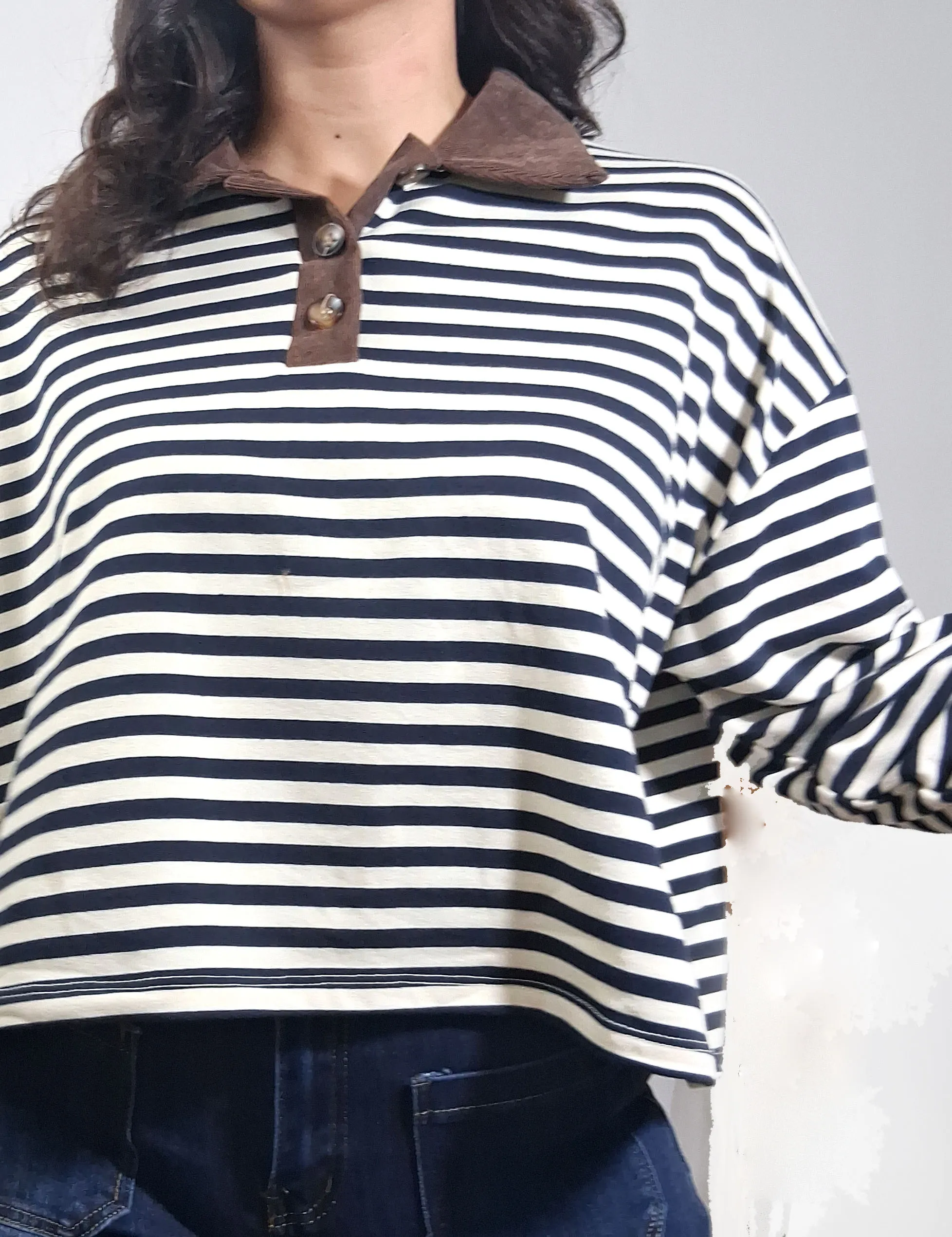 Camiseta Polo Rayas Marino