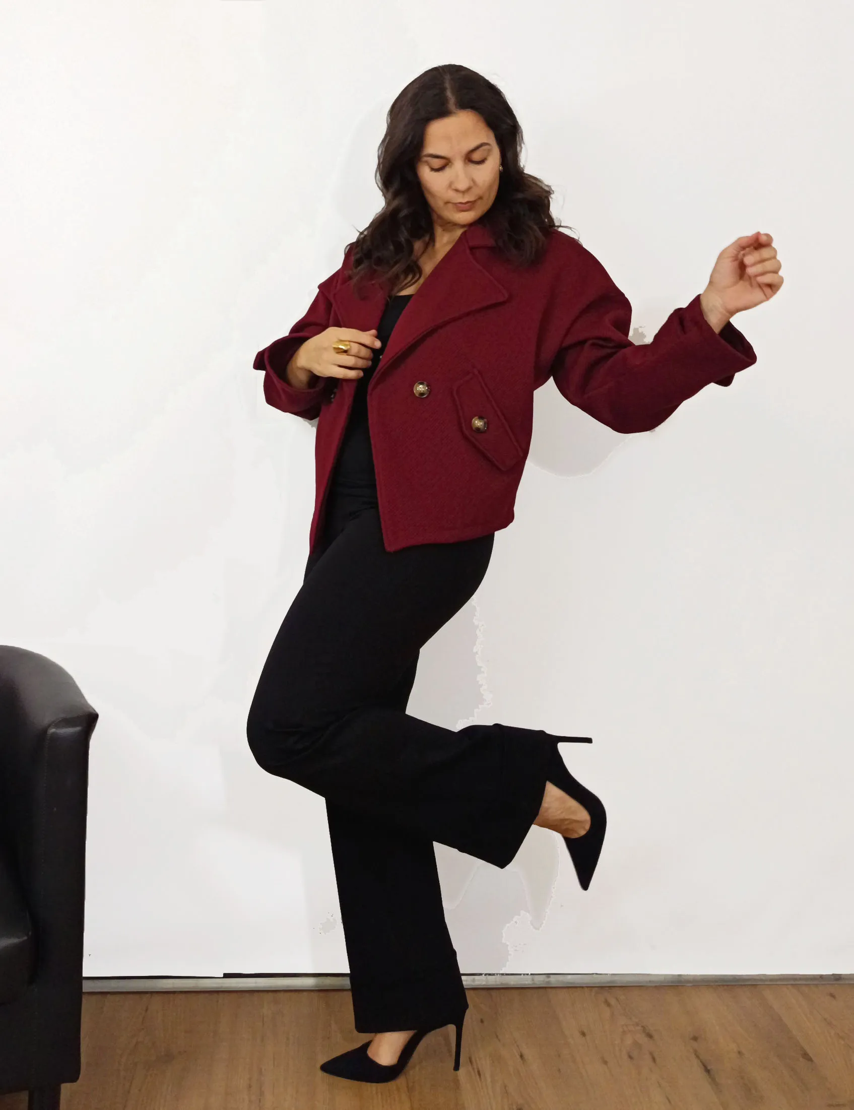 Chaqueta Paño Burdeos