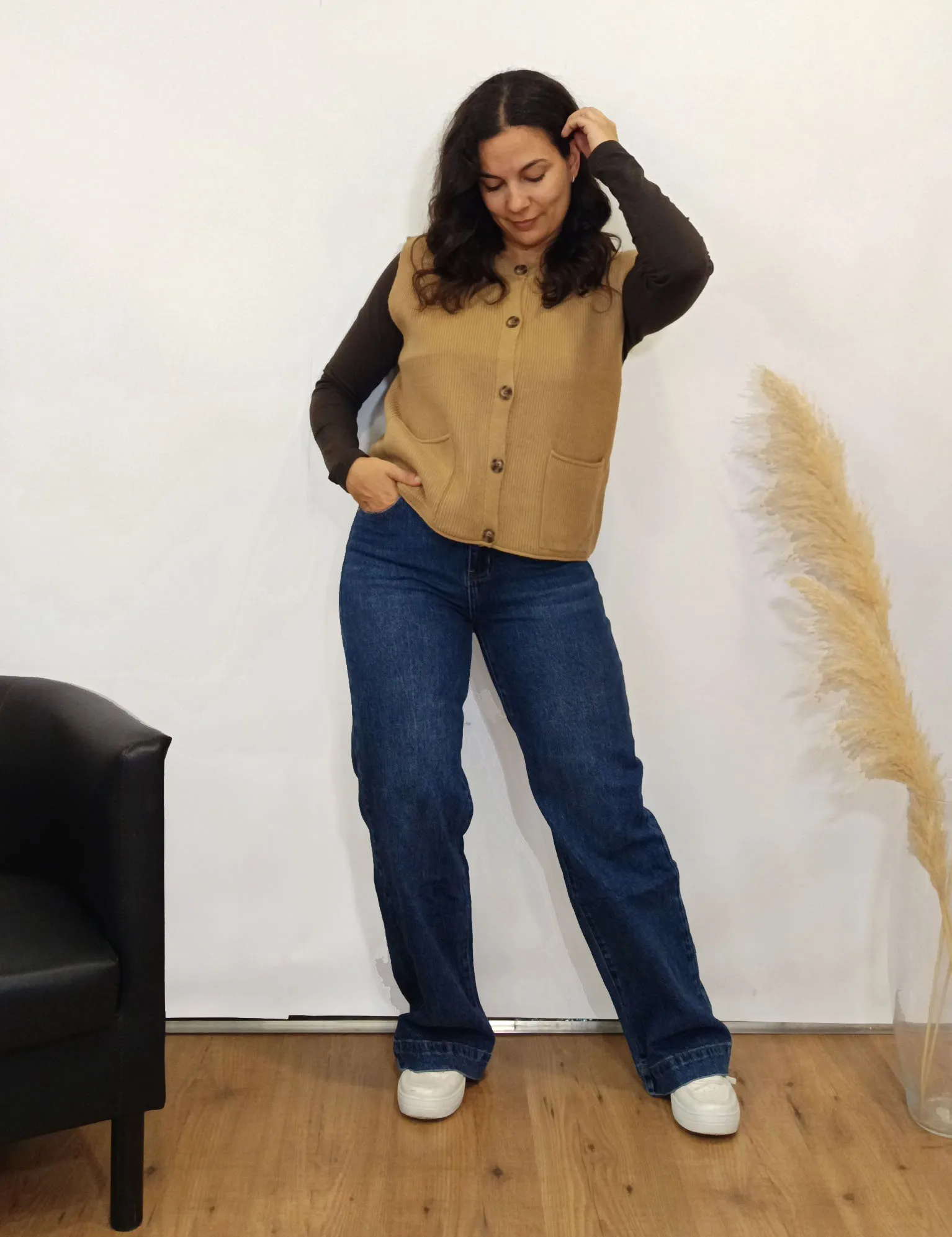 Chaleco Rib Punto Camel