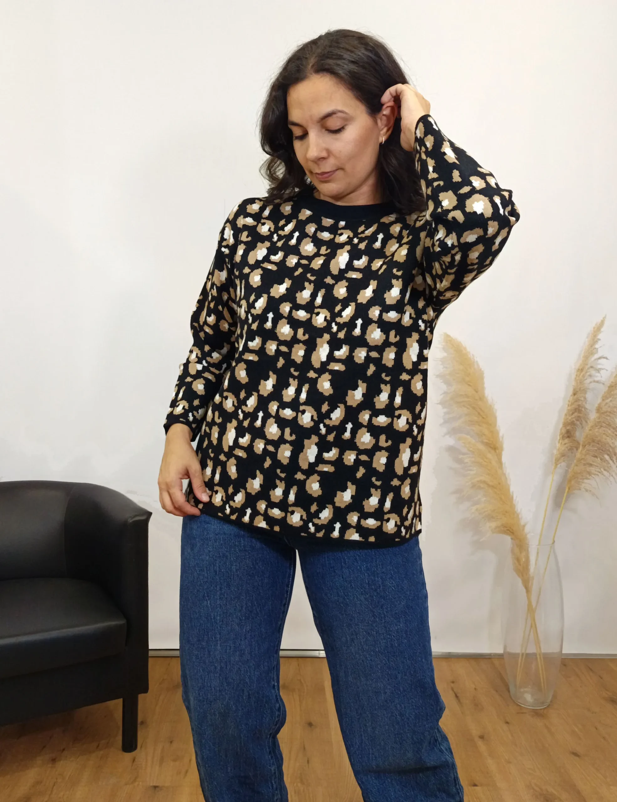 Jersey Animal Print Negro