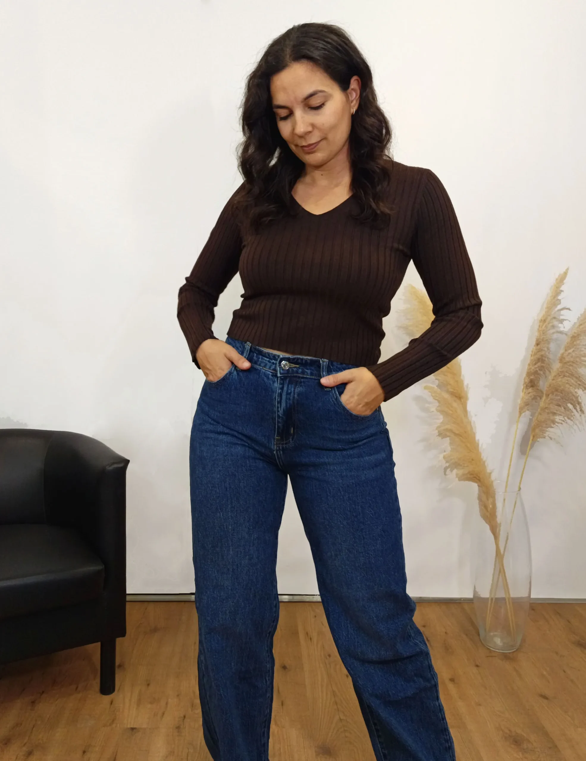 Jersey Canalé Marrón