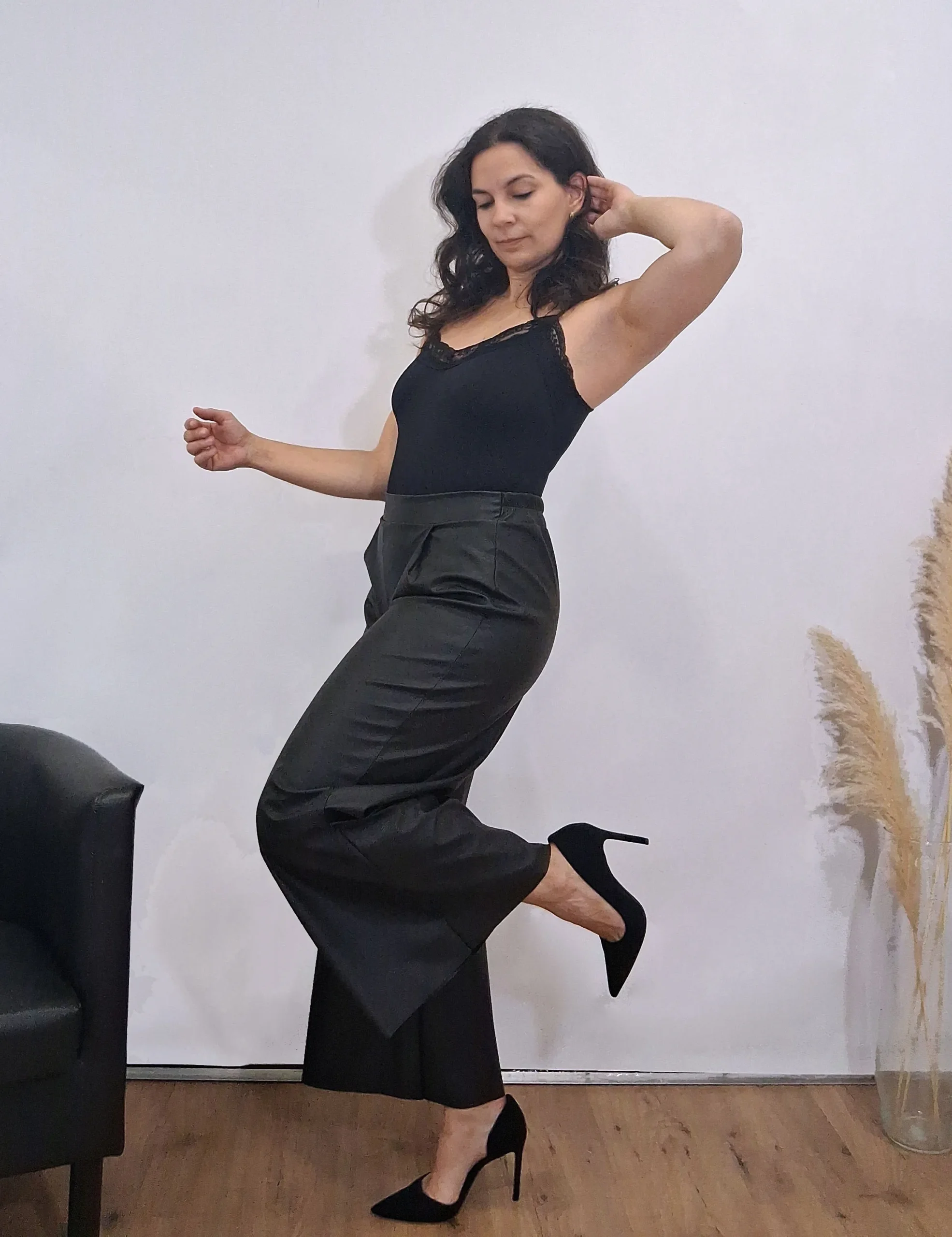 Body Encaje Tirantes Negro