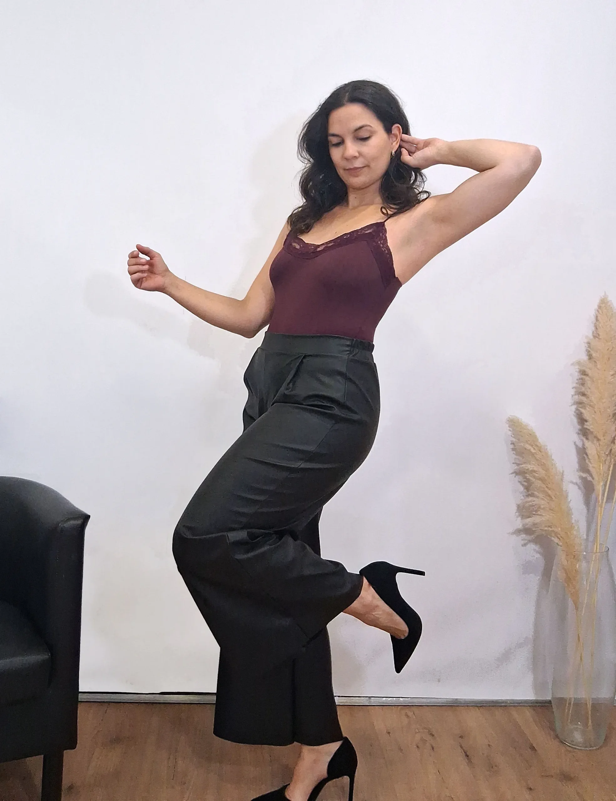 Body Encaje Tirantes Burdeos