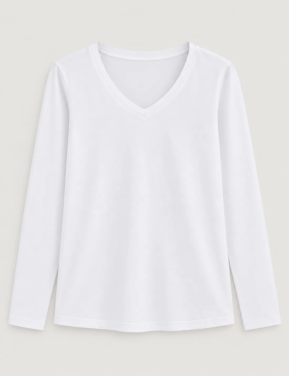 Camiseta Manga Larga Pico Blanca