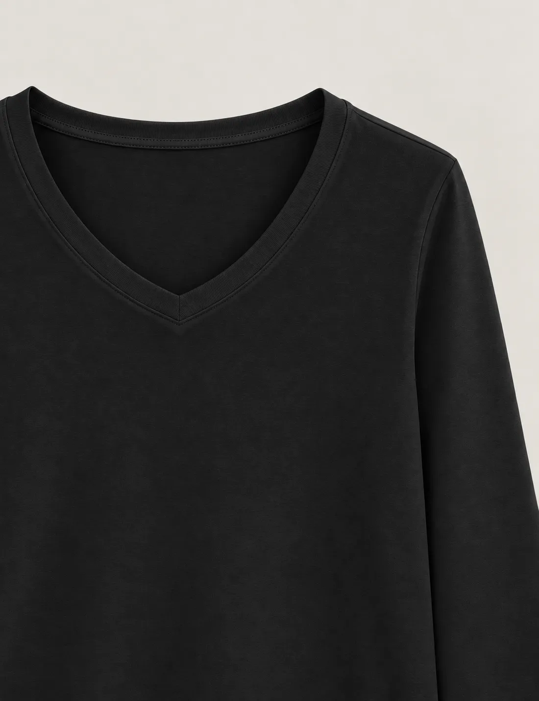 Alternative view of Camiseta Manga Larga Pico Negra