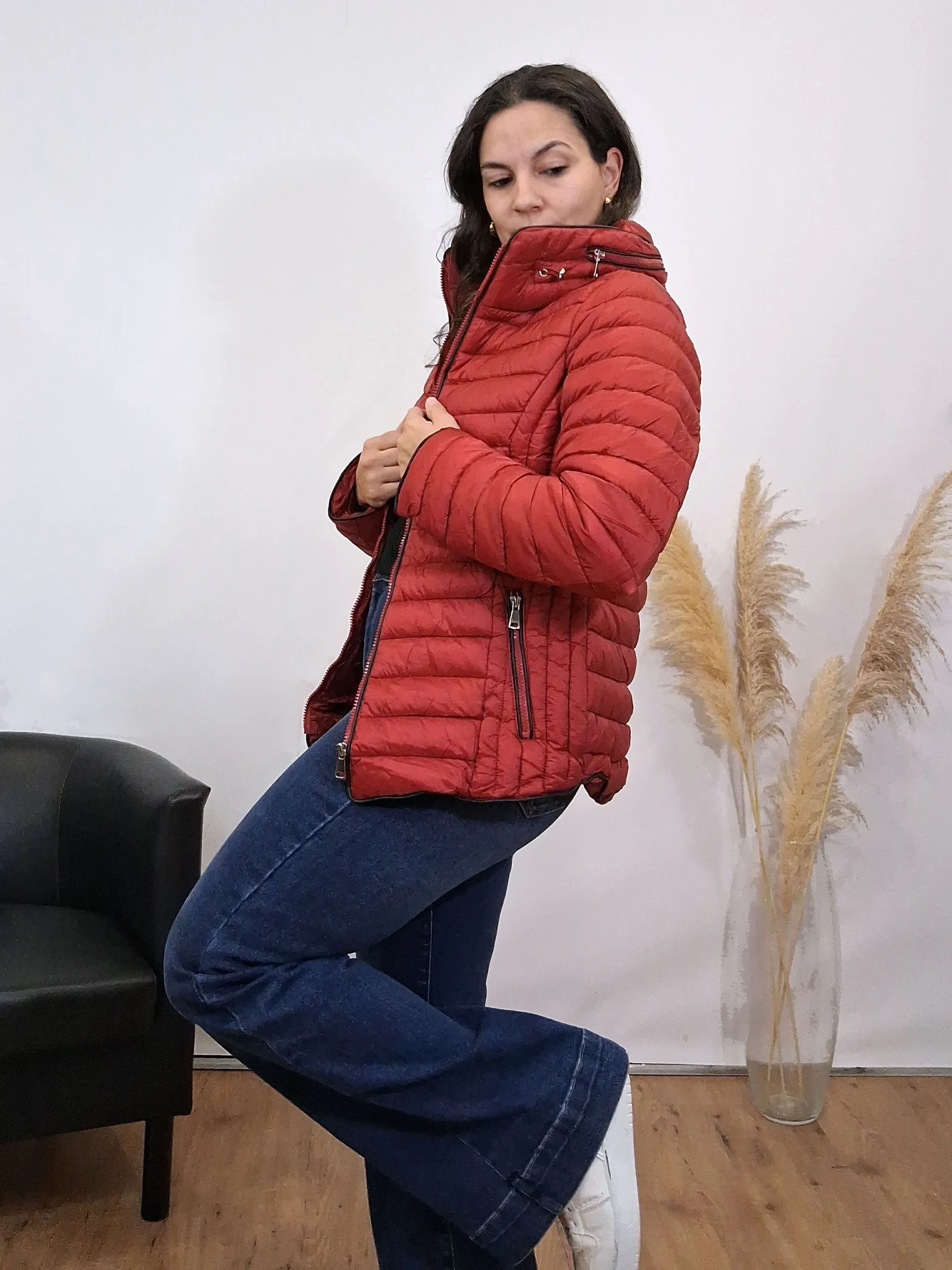 Chaqueta Acolchada Roja