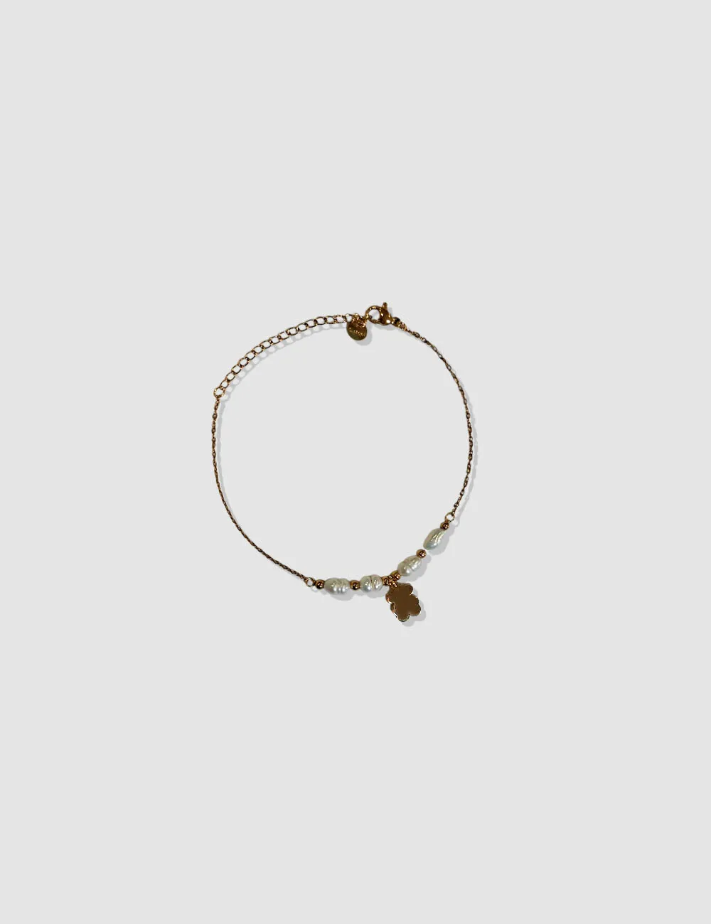 Pulsera Acero Perlas Osito