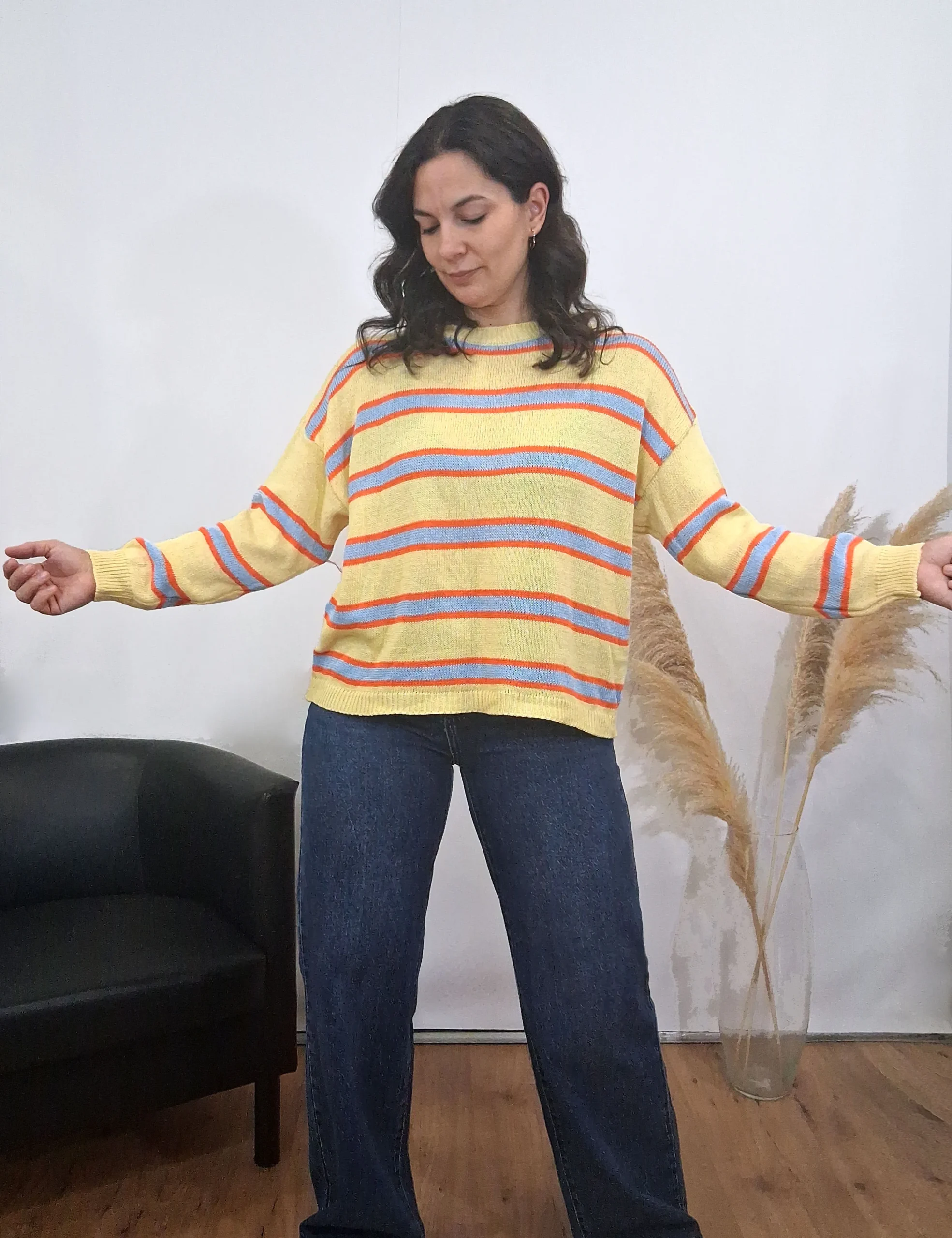 Alternative view of Jersey Rayas Amarillo y Azul