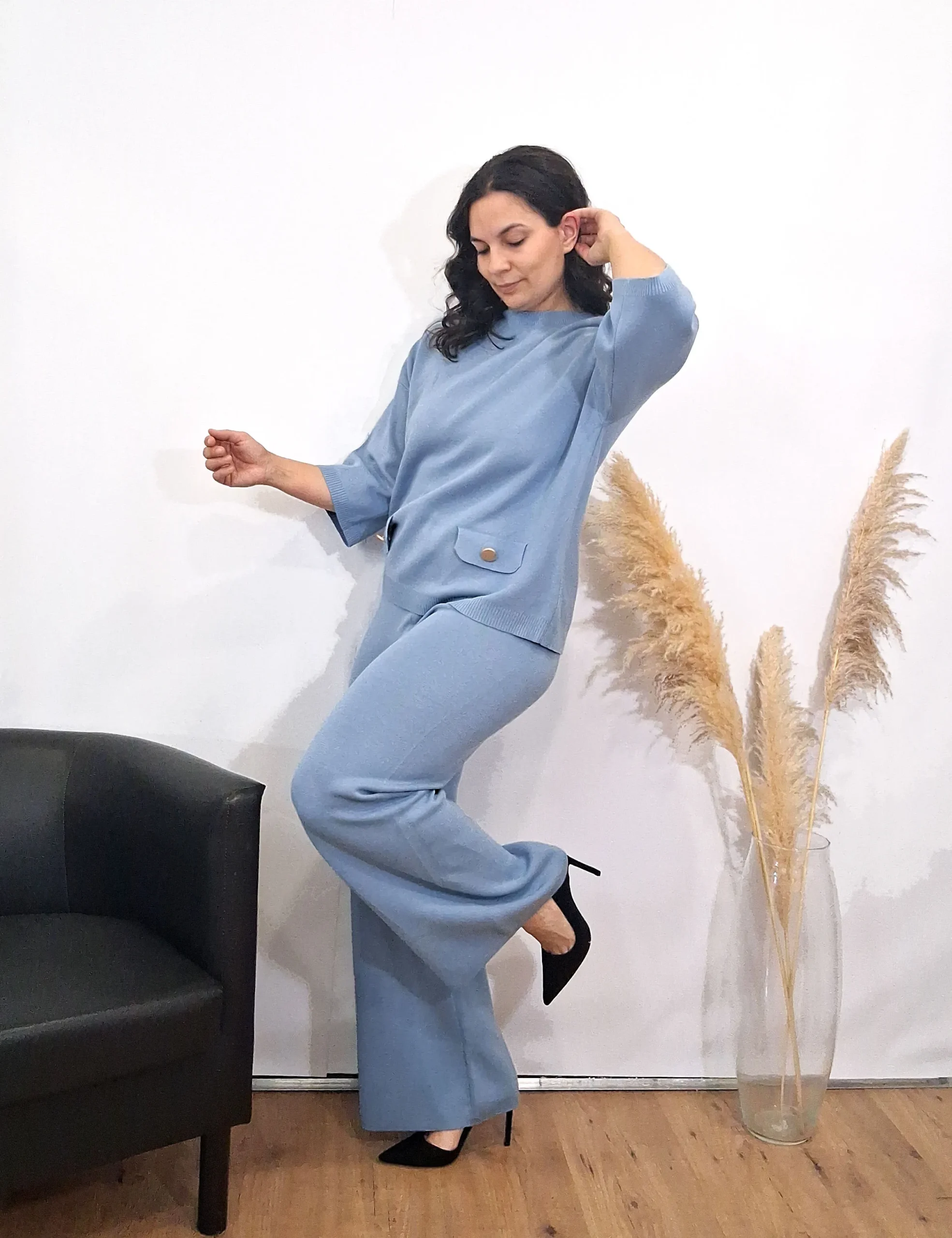 Conjunto Punto Botones Azul