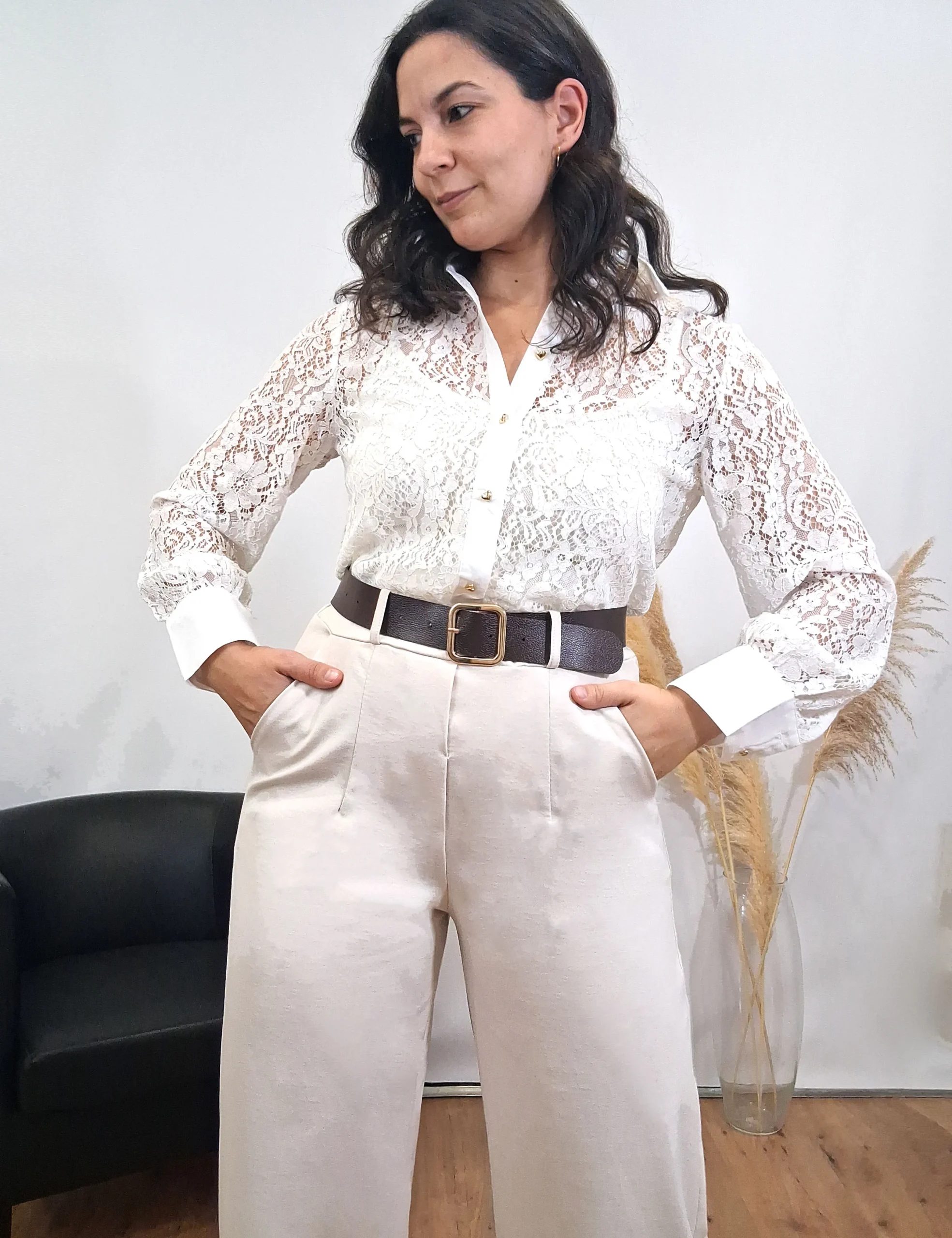 Camisa Encaje Blanco