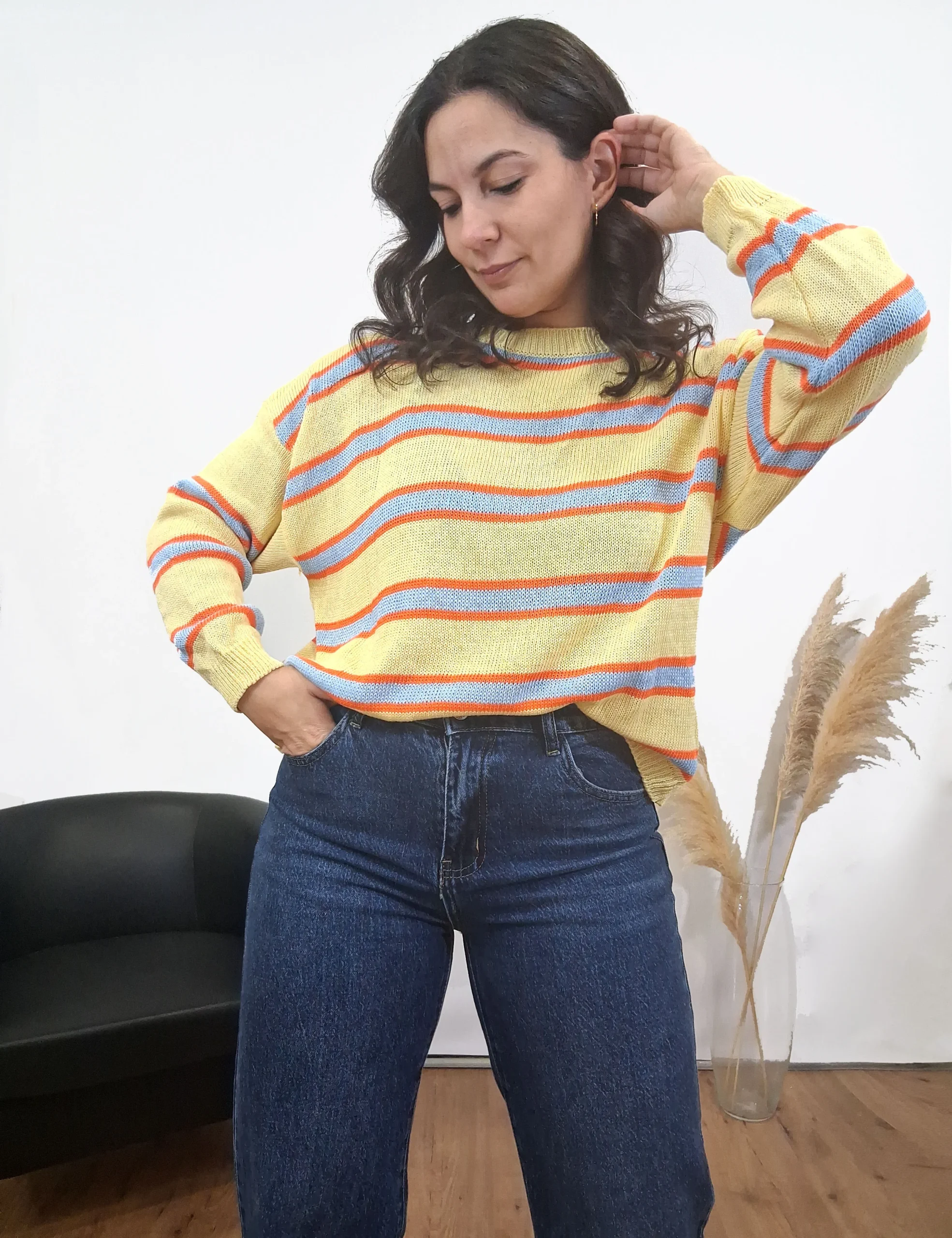 Jersey Rayas Amarillo y Azul