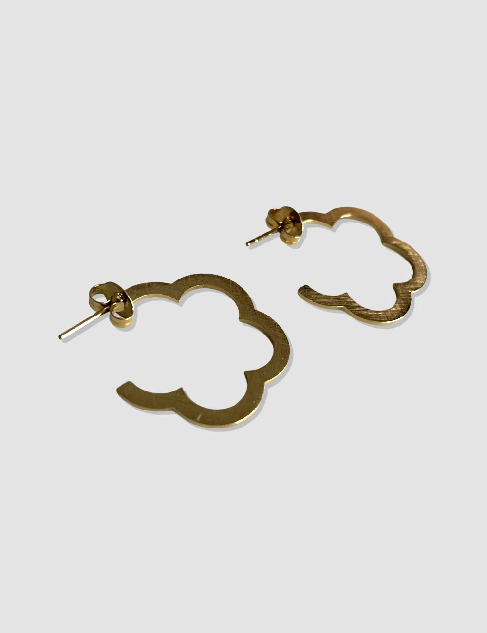 Alternative view of Pendiente Aro Flor Dorado