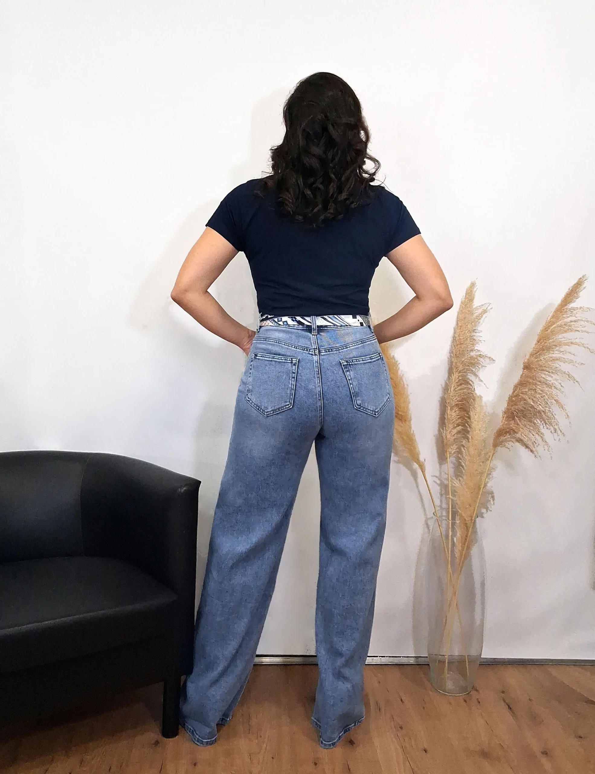 Alternative view of Jeans Wide Leg Tiro Alto