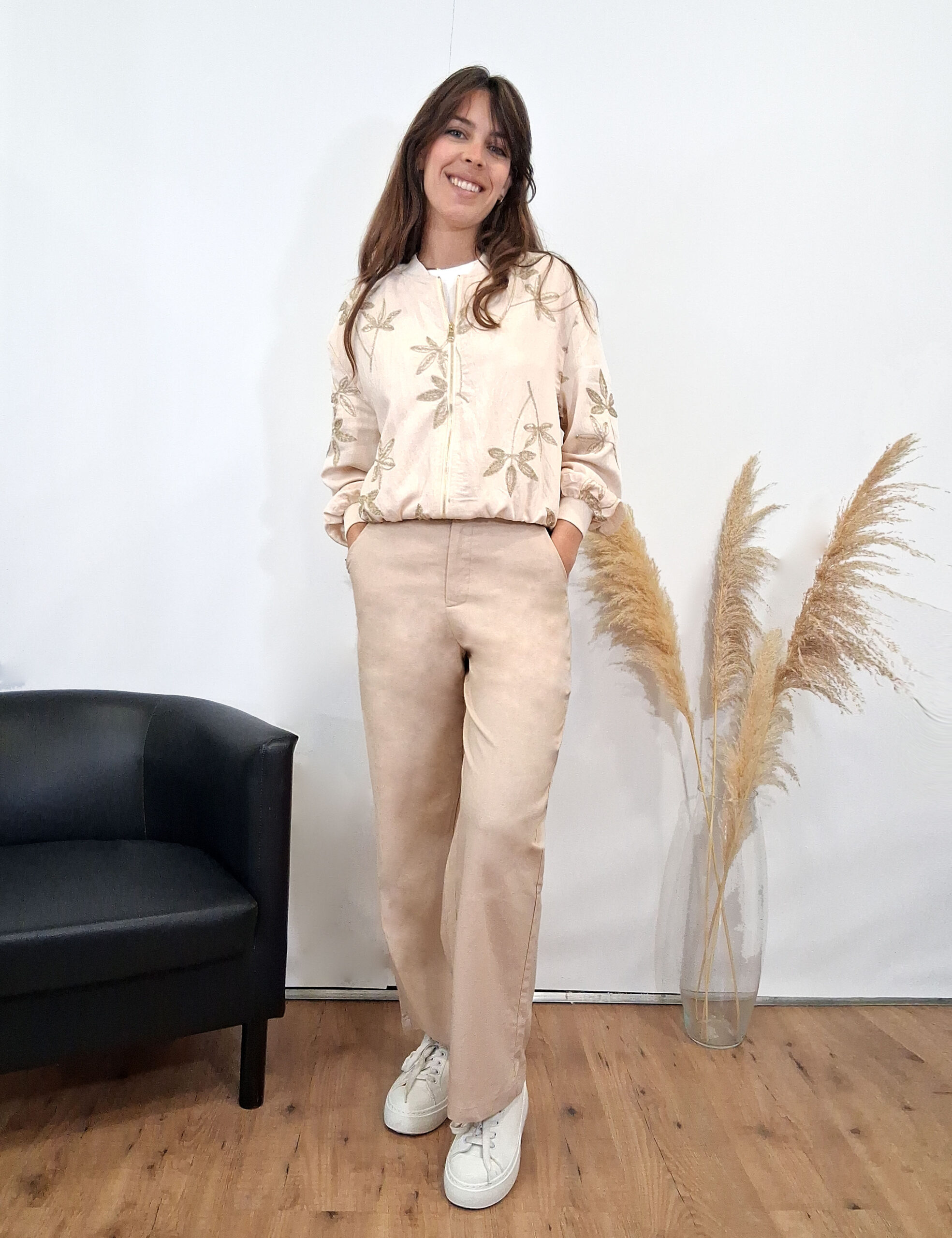 Pantalón Lino Beige