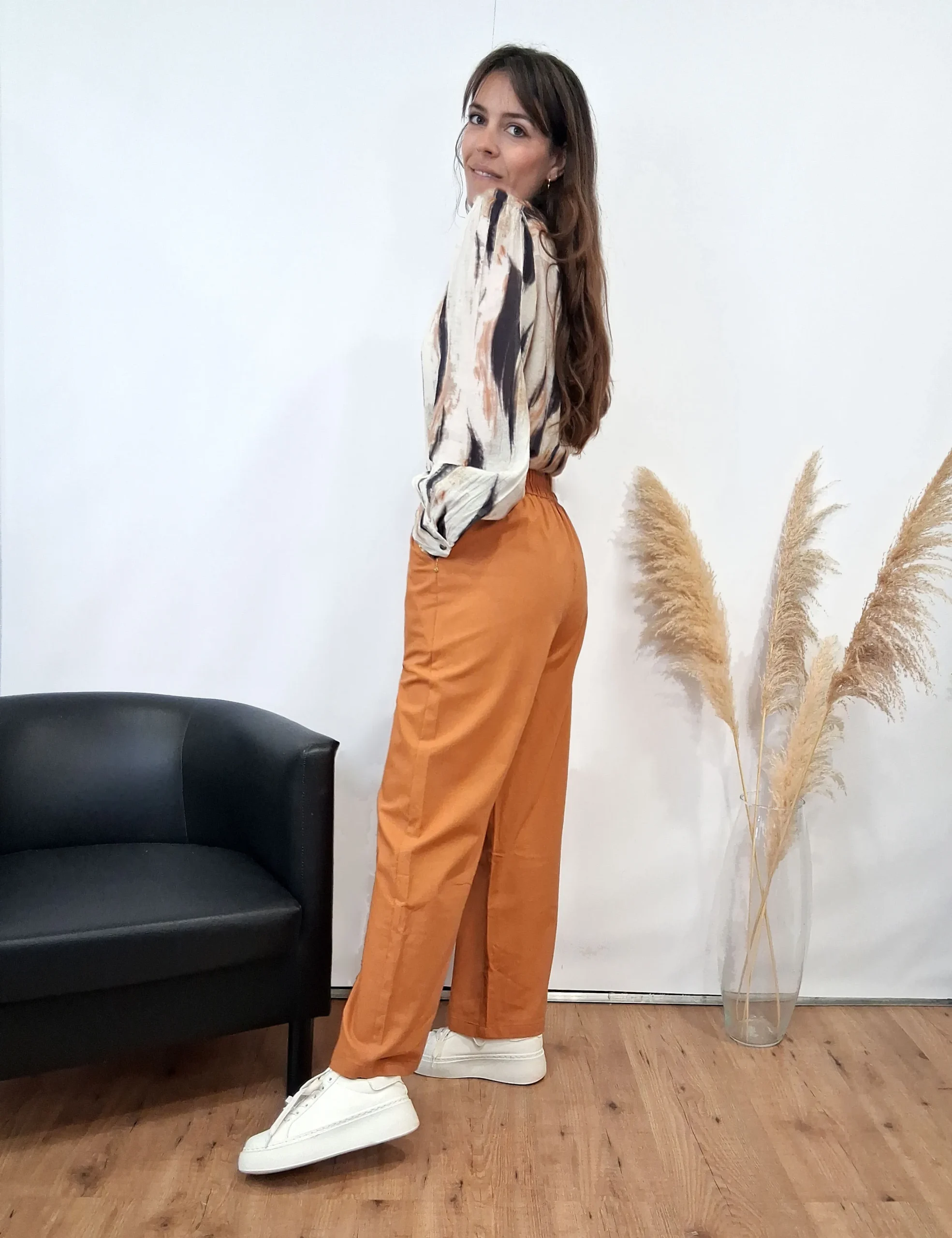 Alternative view of Pantalón Lino Teja