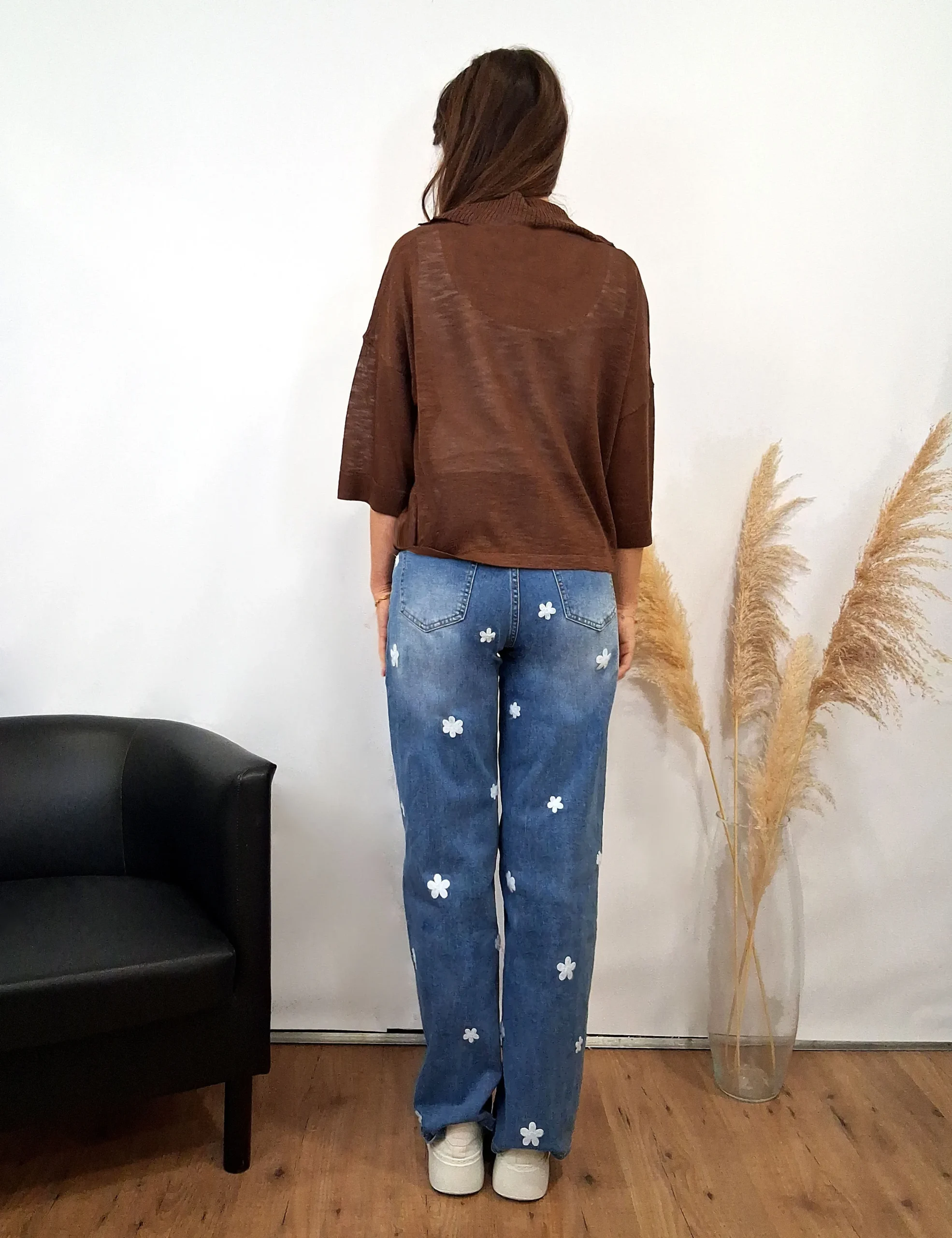 Alternative view of Jersey Polo Botones Marrón