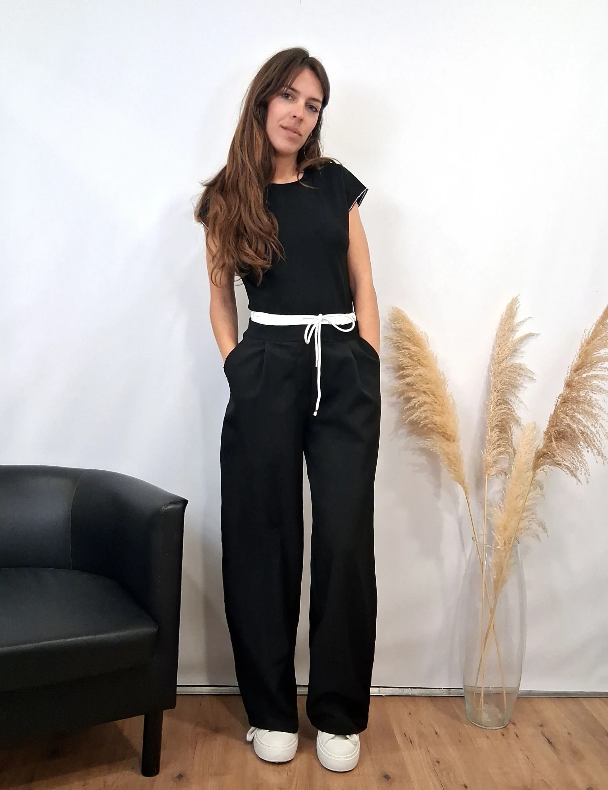 Pantalón Doble Cinturilla Negro