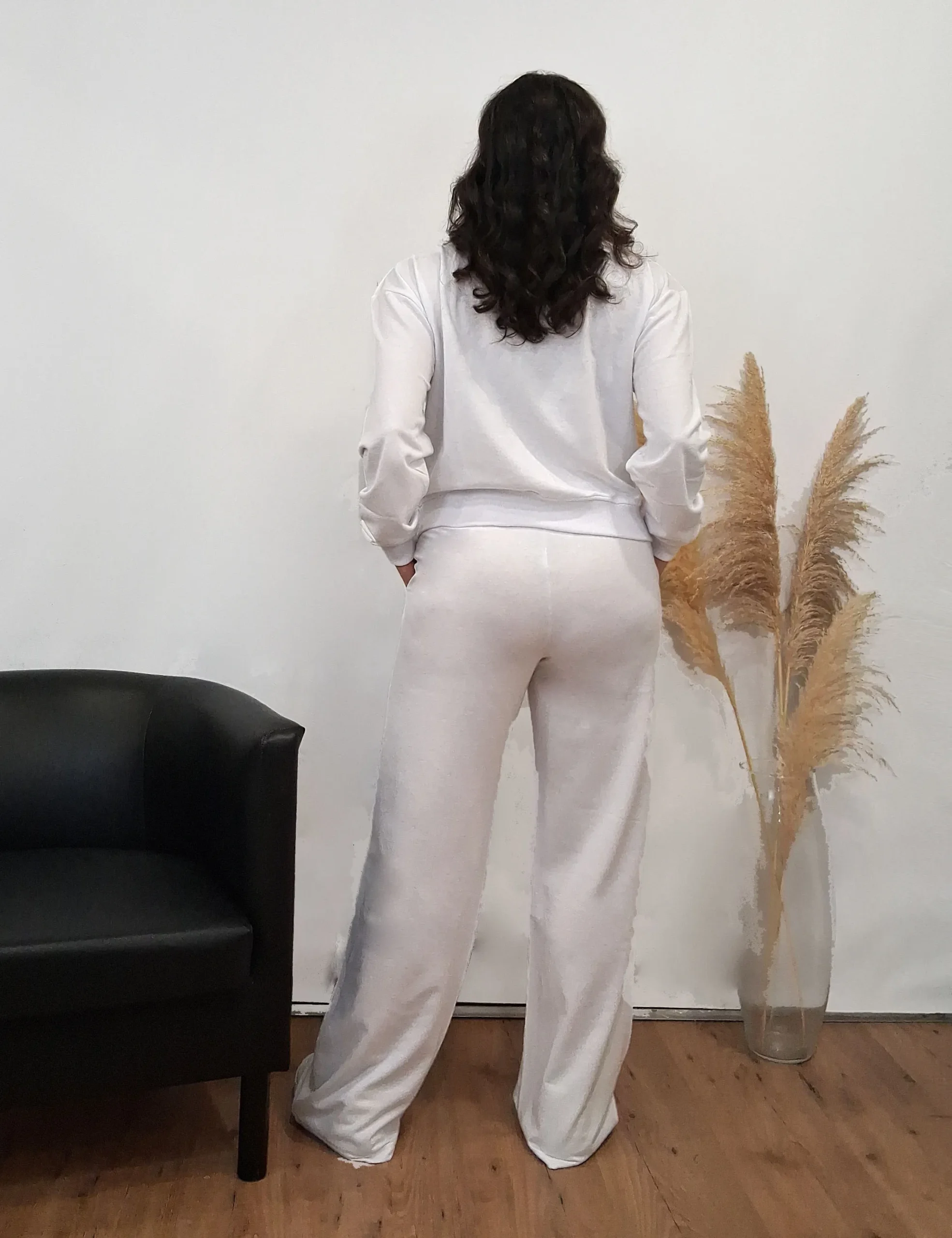 Alternative view of Sudadera Cremallera Blanca