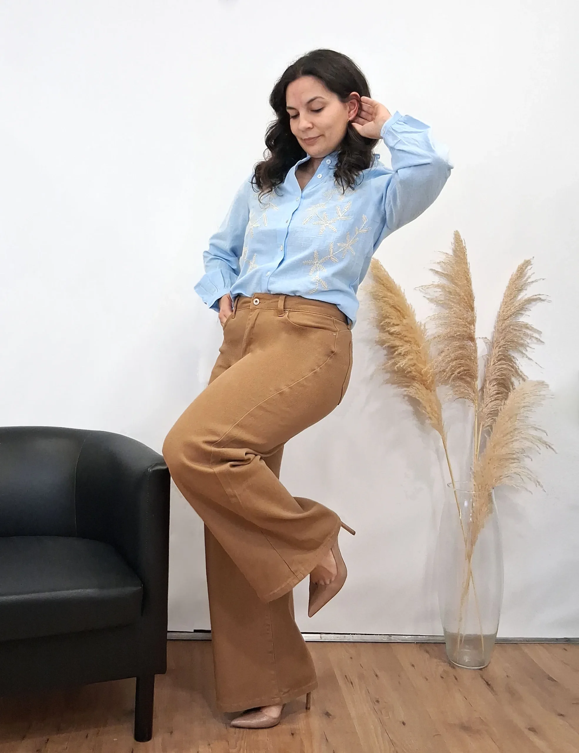 Alternative view of Camisa Bordada Flores