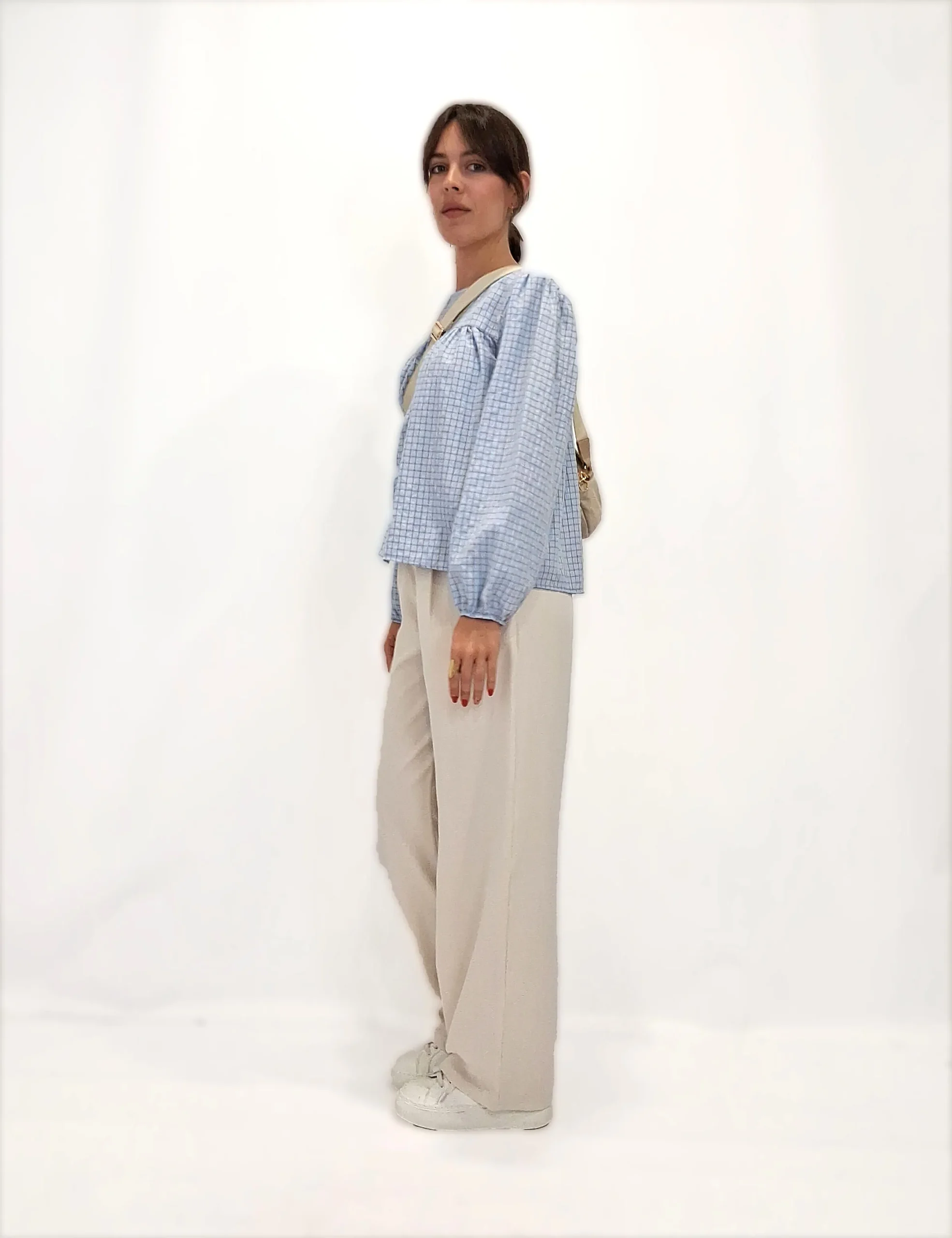 Alternative view of Blusa Cuadros Azul