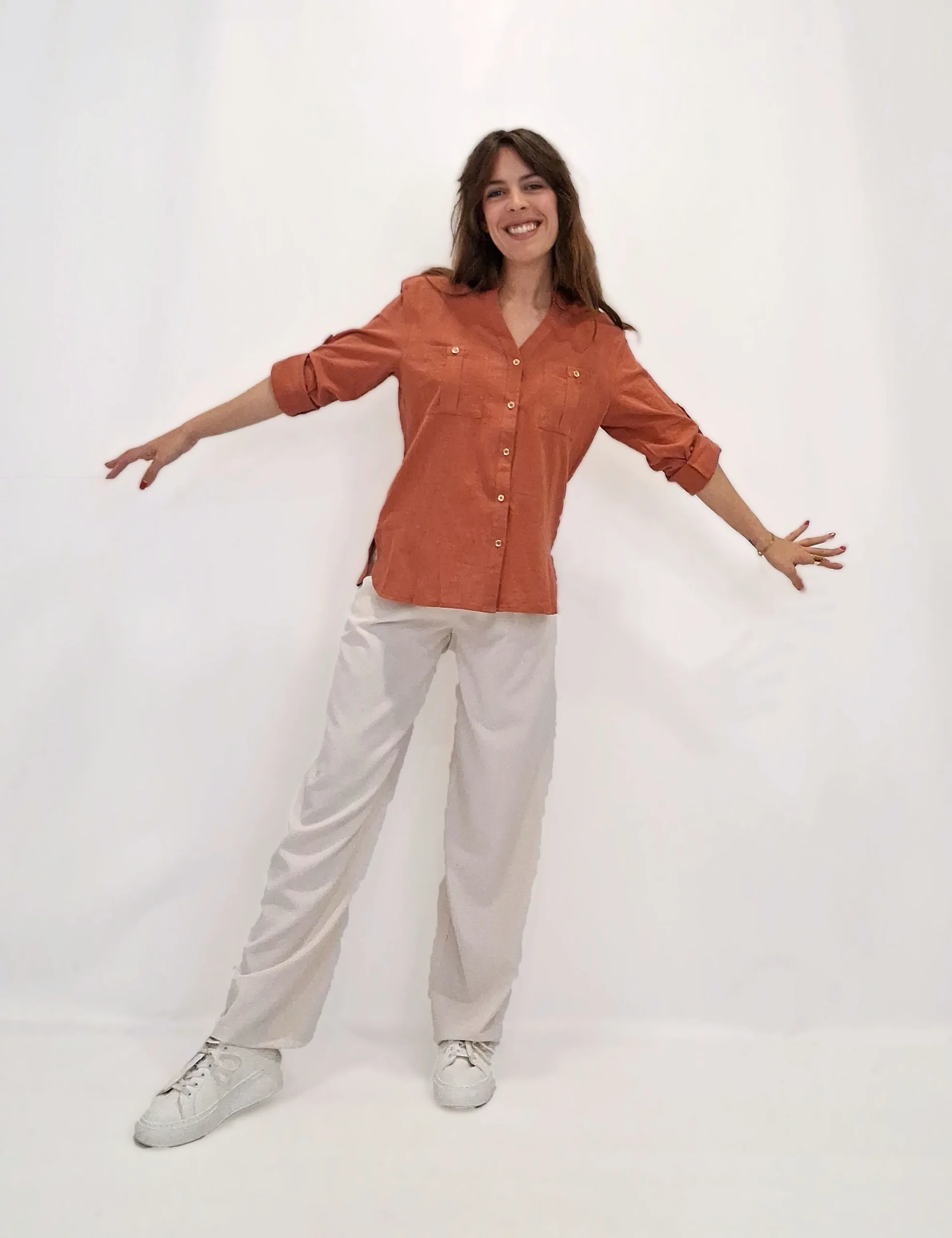 Alternative view of Blusa Bolsillos Teja