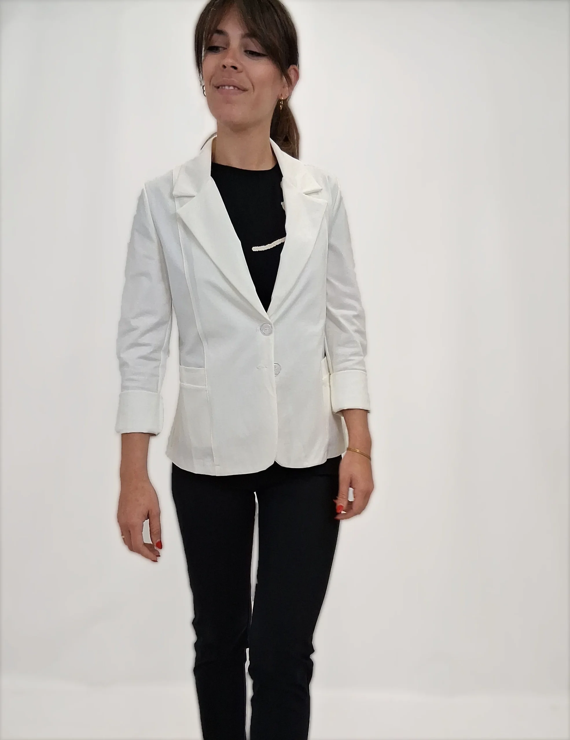 Alternative view of Blazer Bolsillos Blanco