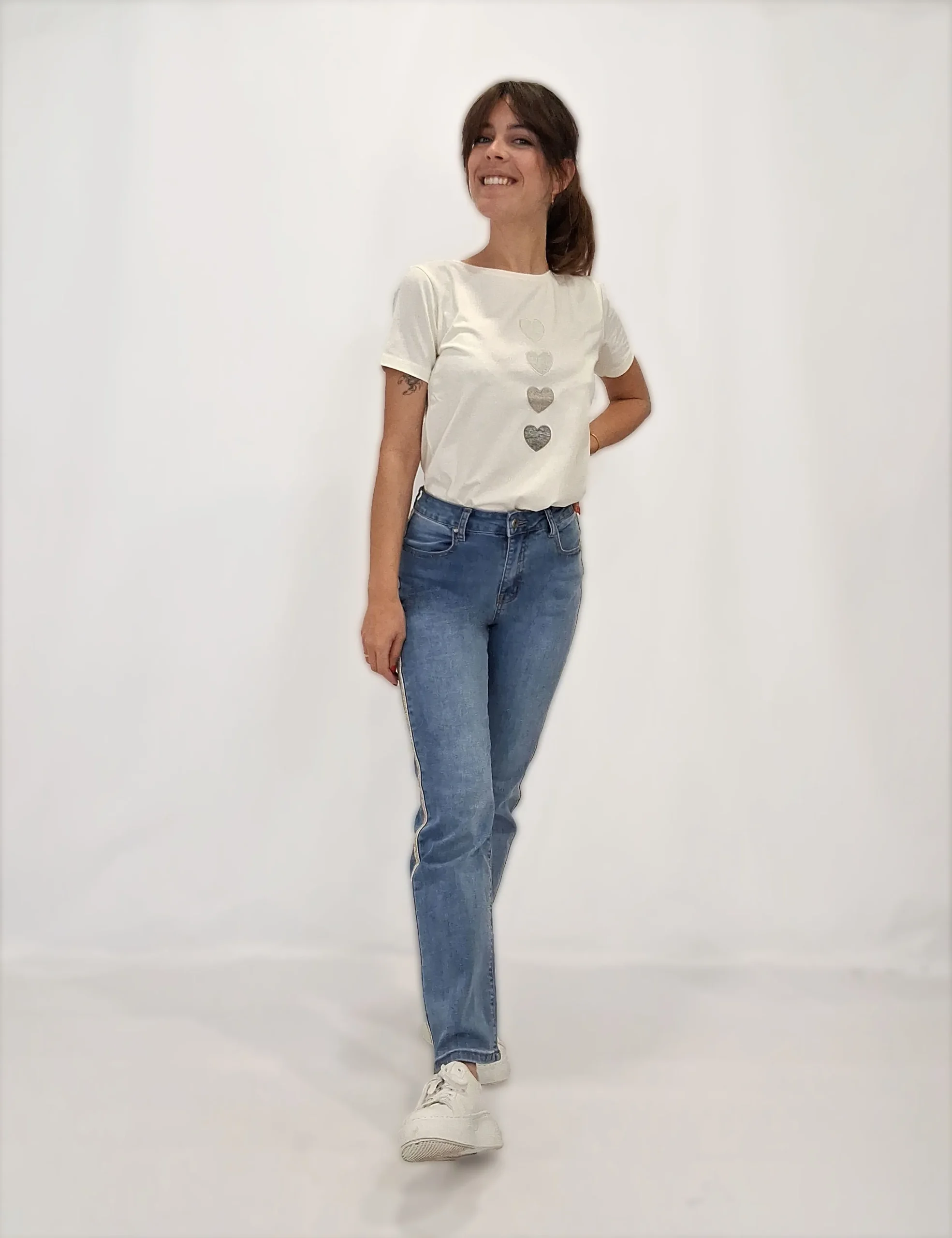 Camiseta Corazones Crudo