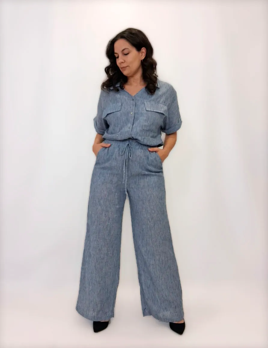 Pantalón Fluido Azul