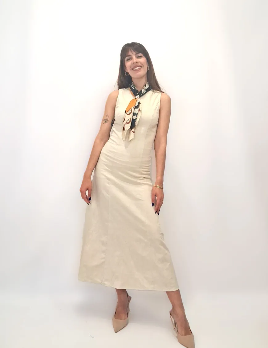 Vestido Maxi Crema