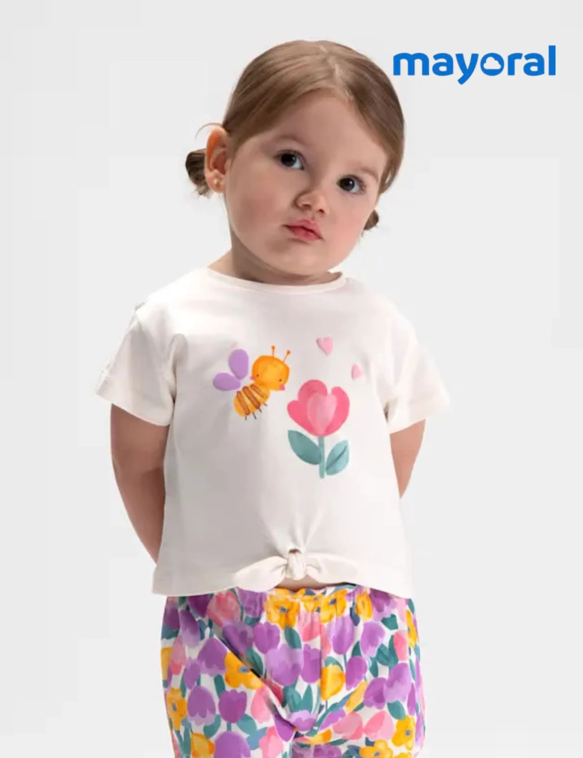 Camiseta  Blanca Flores