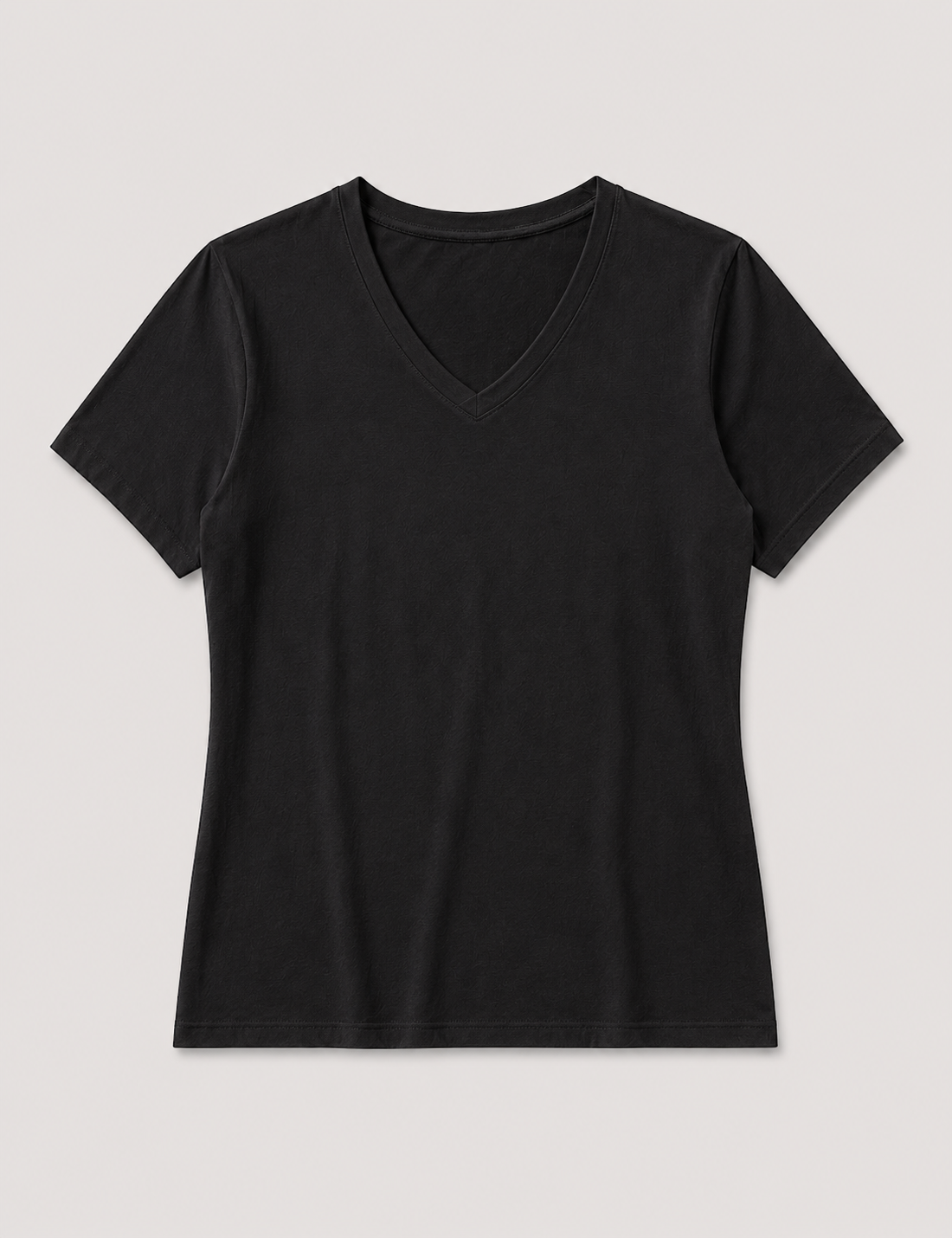 Camiseta Cuello Pico Negra