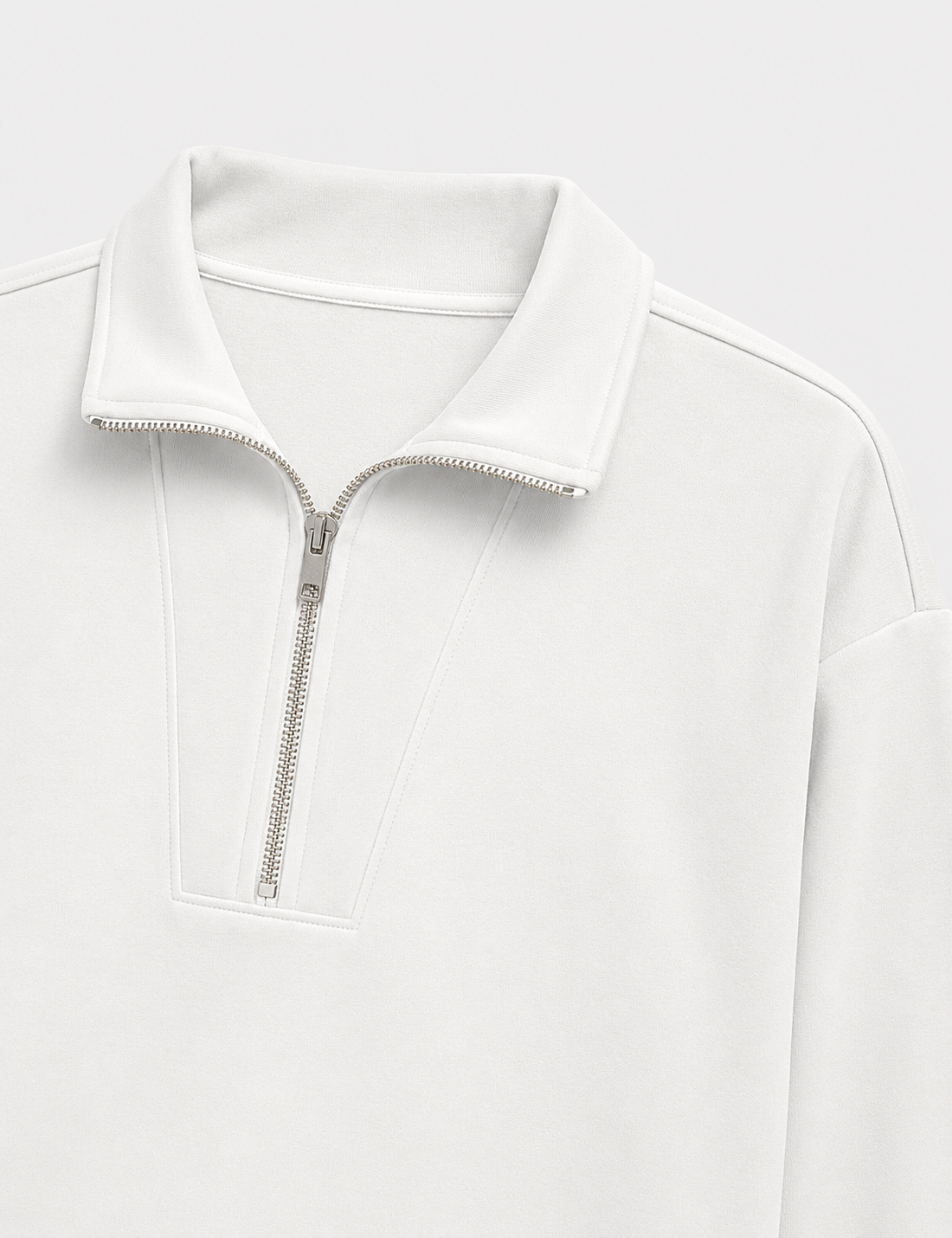 Alternative view of Sudadera Cremallera Blanca