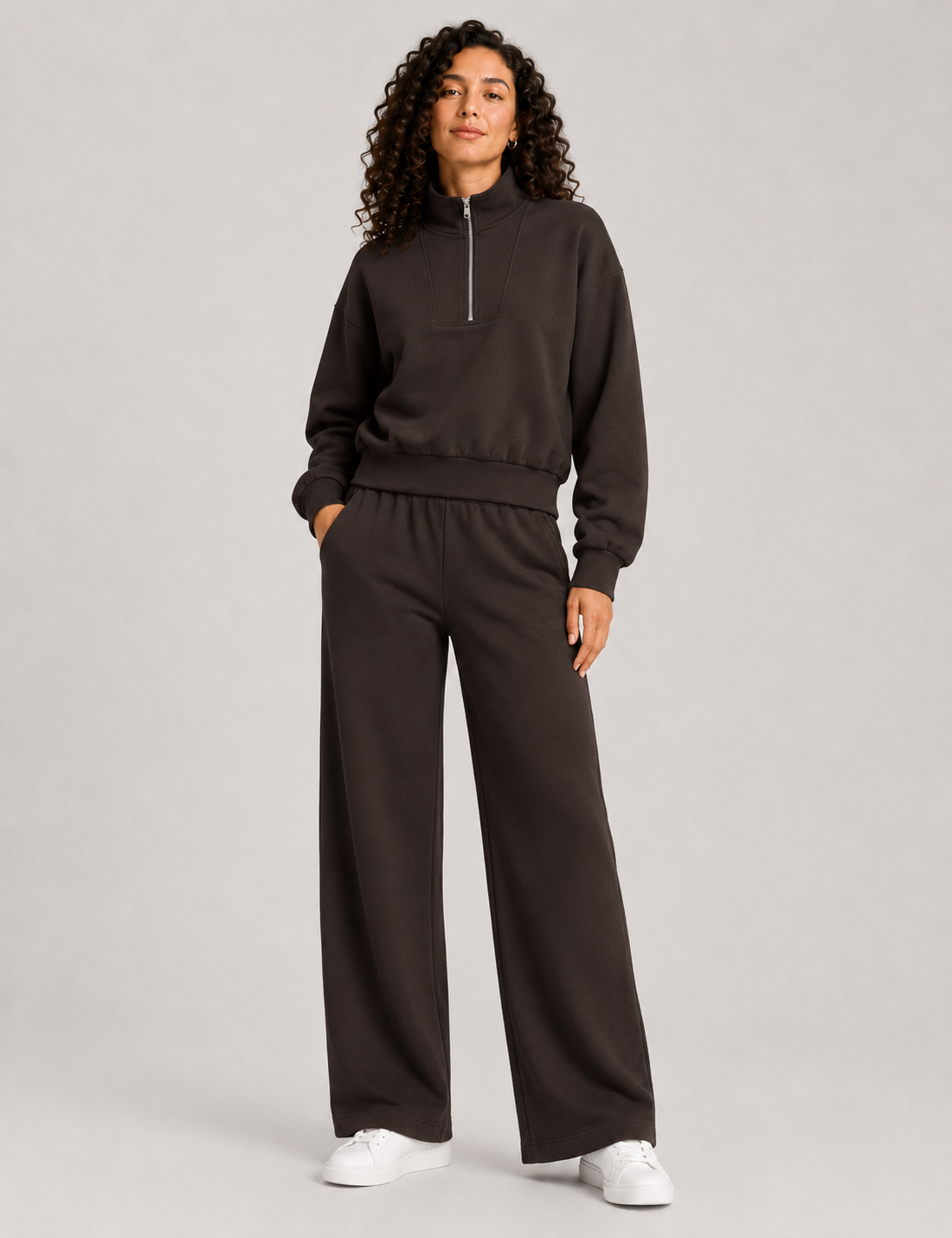 Alternative view of Pantalón Wide-Leg Marrón