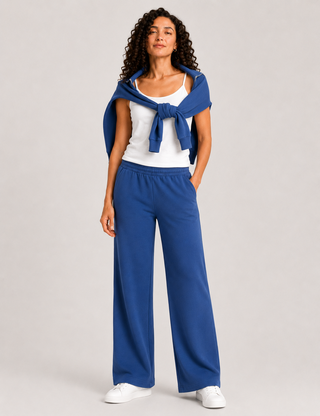 Alternative view of Pantalón Wide-Leg Azul
