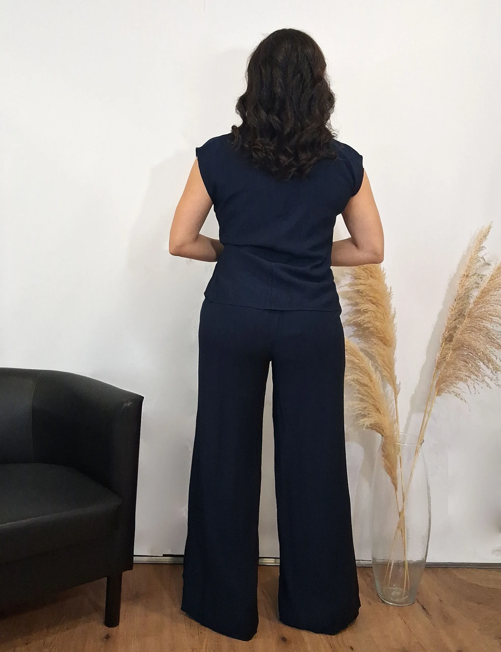 Alternative view of Blusa Cordón Lateral Marino