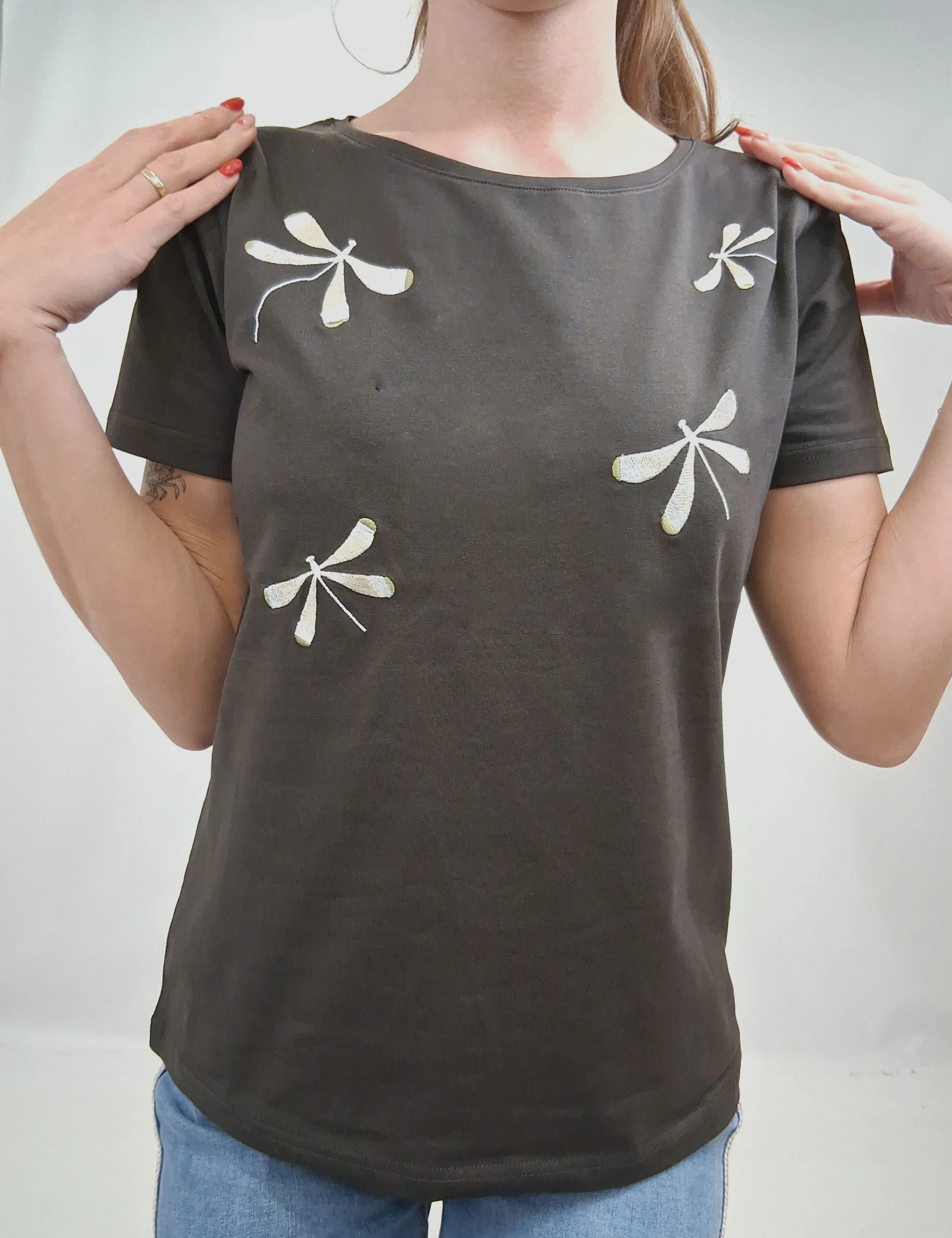 Alternative view of Camiseta Libélulas Marrón