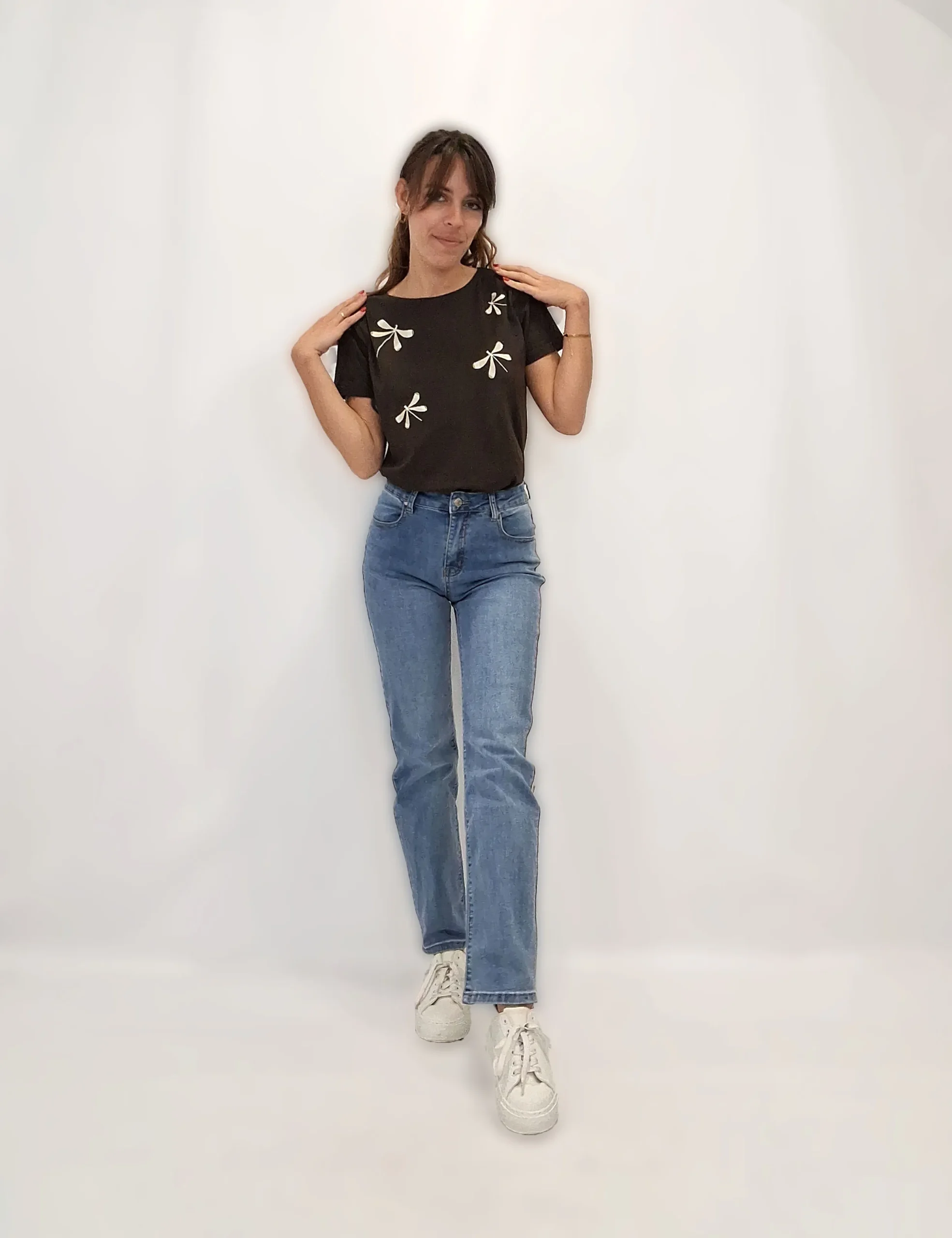 Camiseta Libélulas Marrón