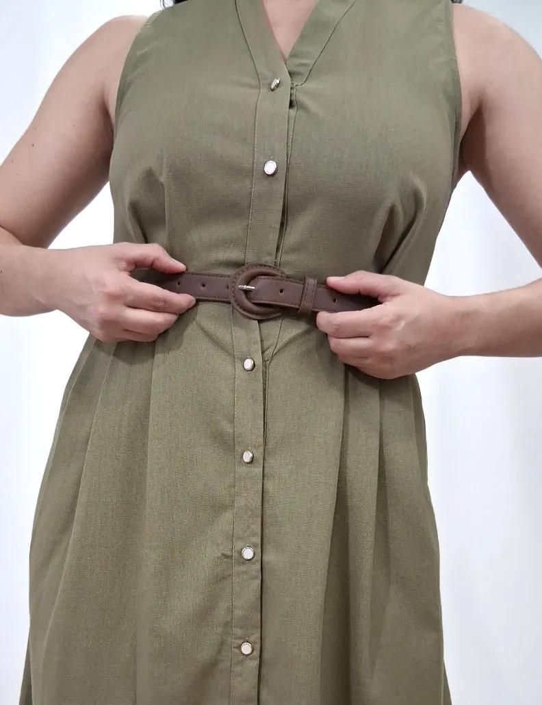Alternative view of Vestido Maxi Kaki