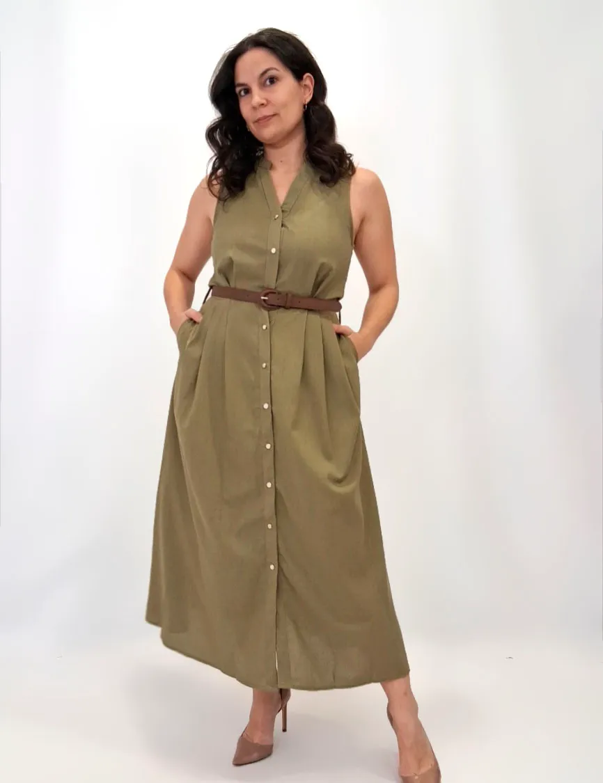 Vestido Maxi Kaki