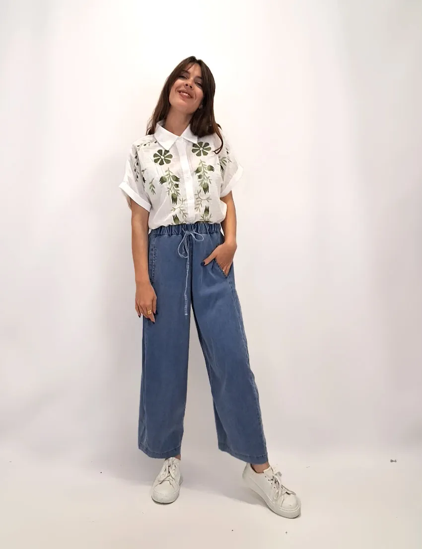 Jeans Culotte Denim Claro