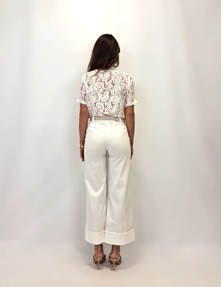Alternative view of Pantalón Dobladillo Blanco