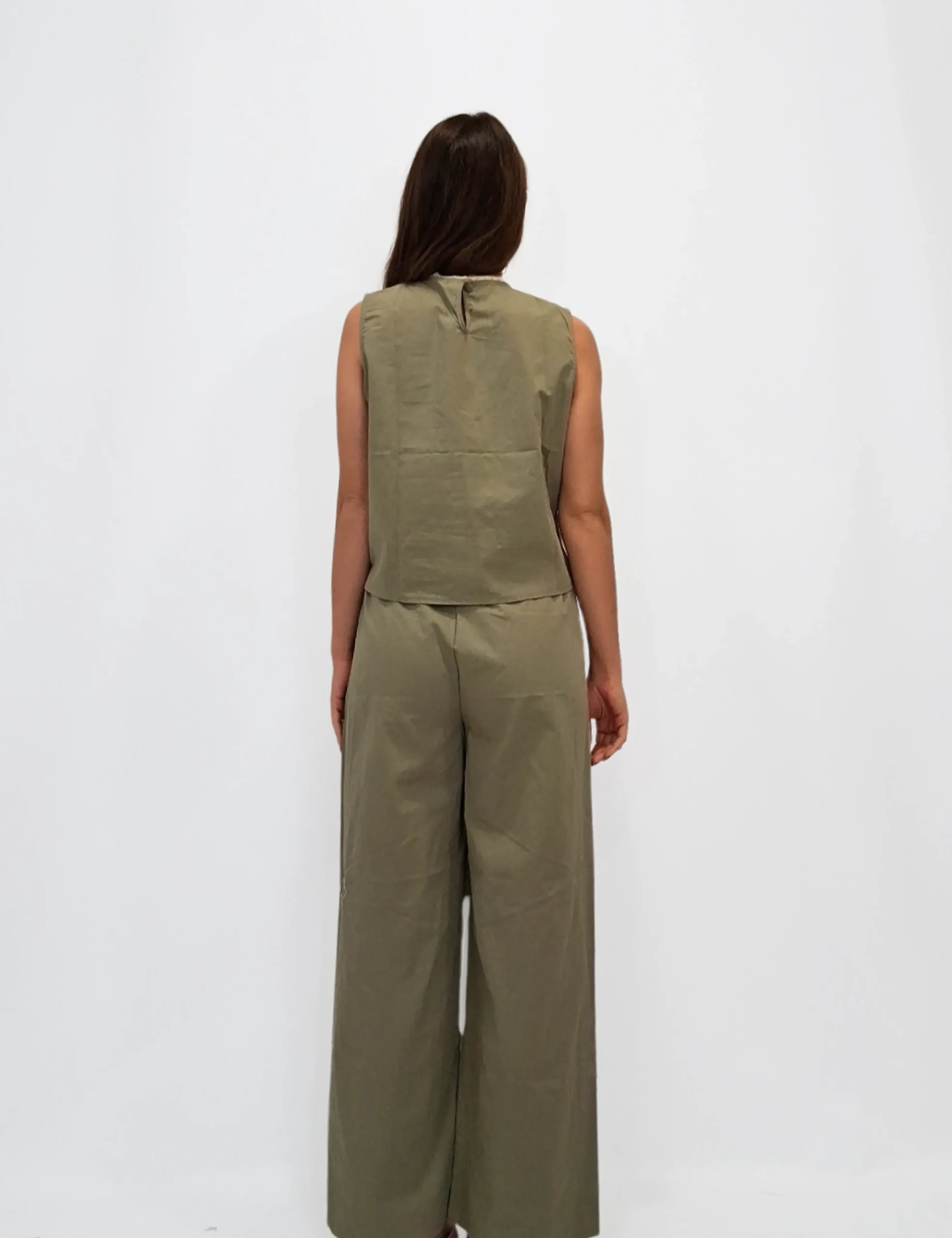 Alternative view of Top Bordado Kaki